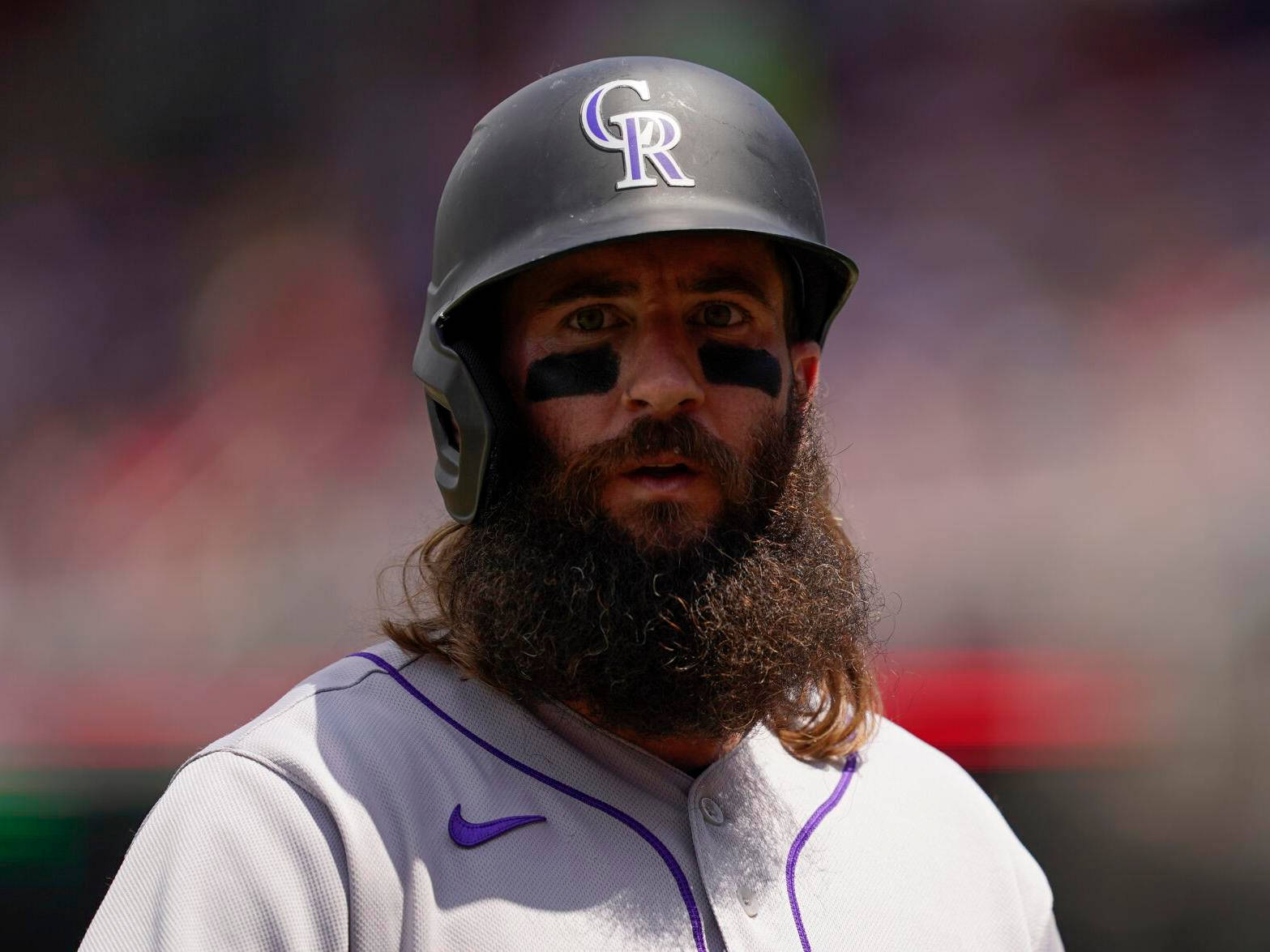 Charlie Blackmon, thick beard, black eye paint, HD Desktop Wallpaper