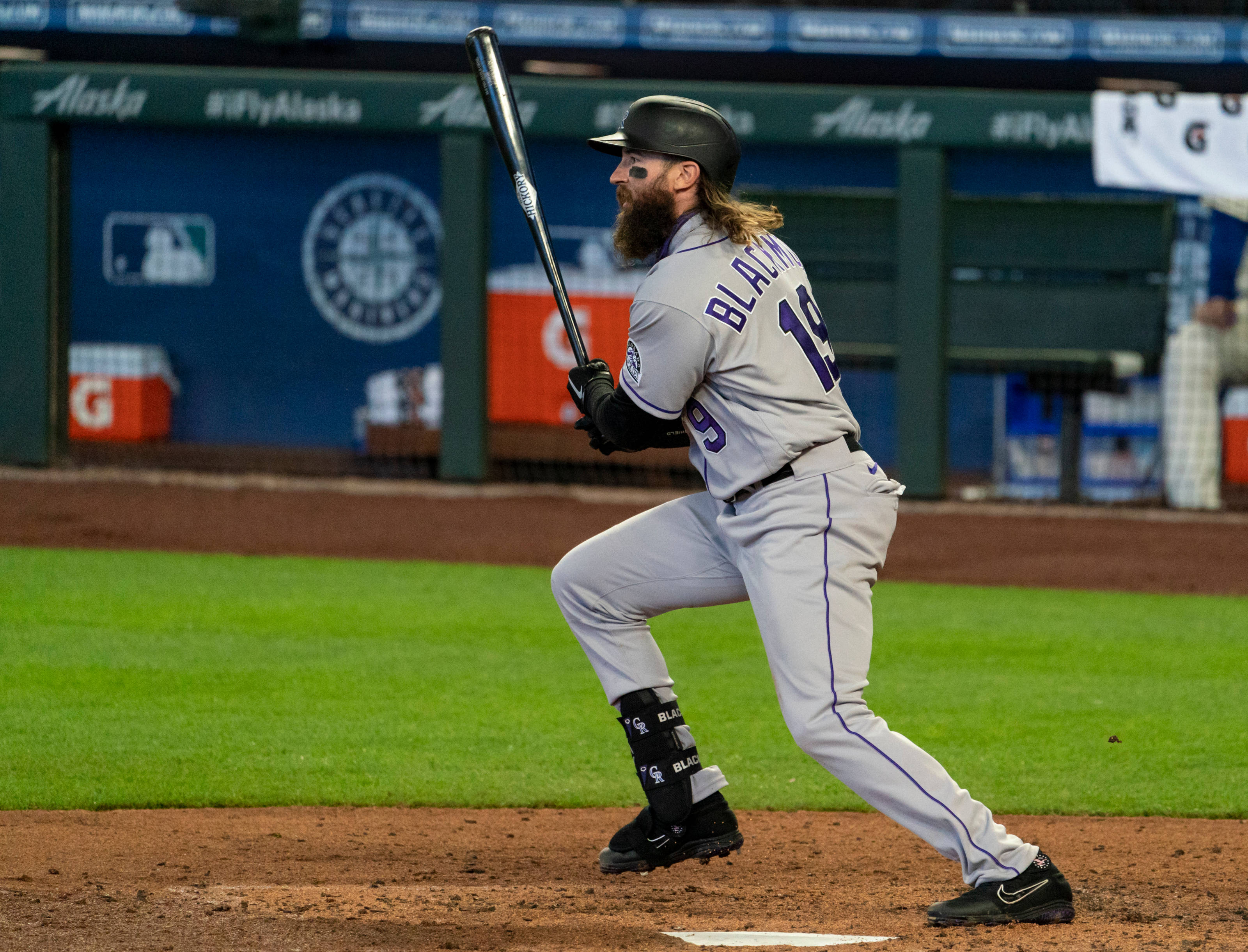 Charlie Blackmon, number 19, gray uniform, 2K Desktop Wallpaper