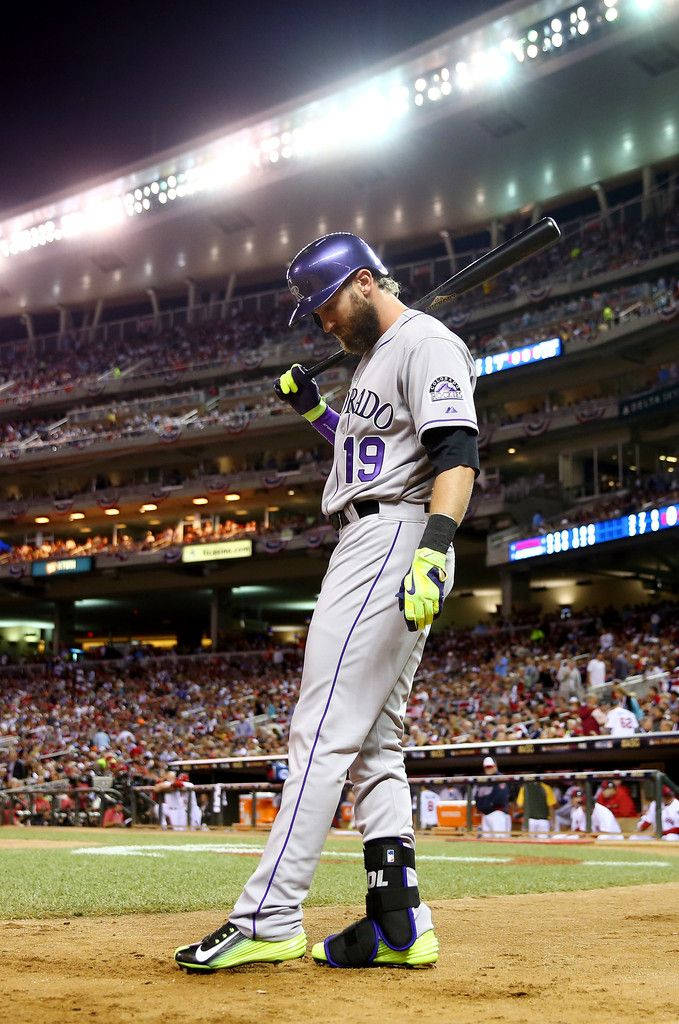 Charlie Blackmon, number 19, stadium lights, SD Phone Wallpaper