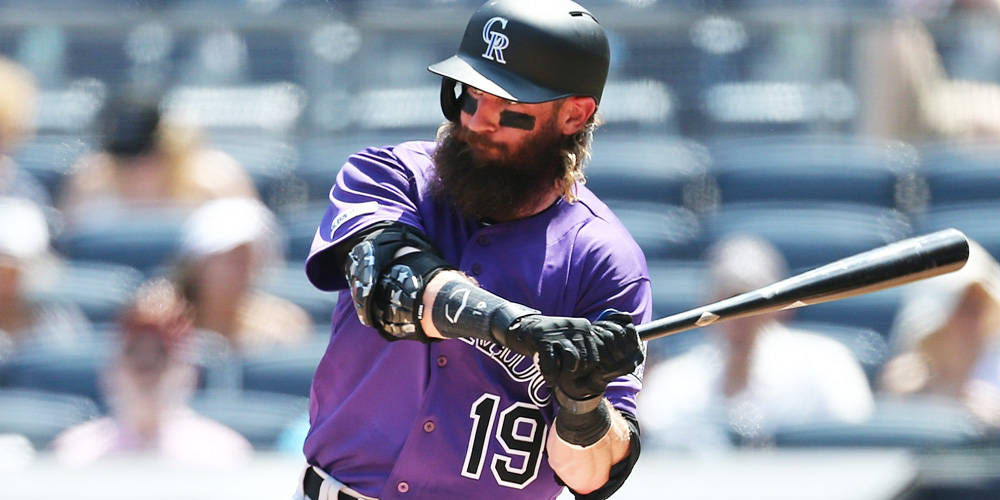 Charlie Blackmon, purple uniform, number 19, SD Desktop Wallpaper