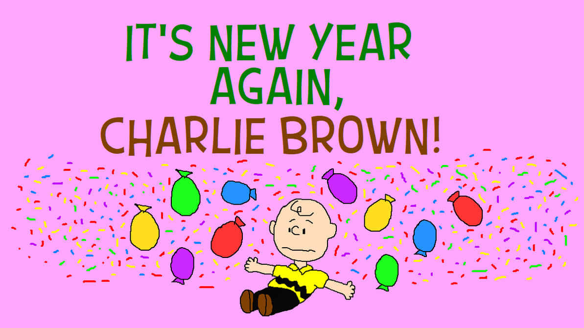 Charlie Brown, confetti, balloons, SD Desktop Wallpaper