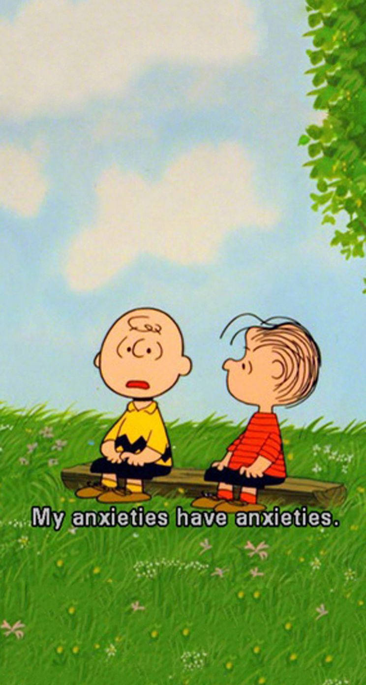 Charlie Brown, bench, grassy field, HD Phone Wallpaper