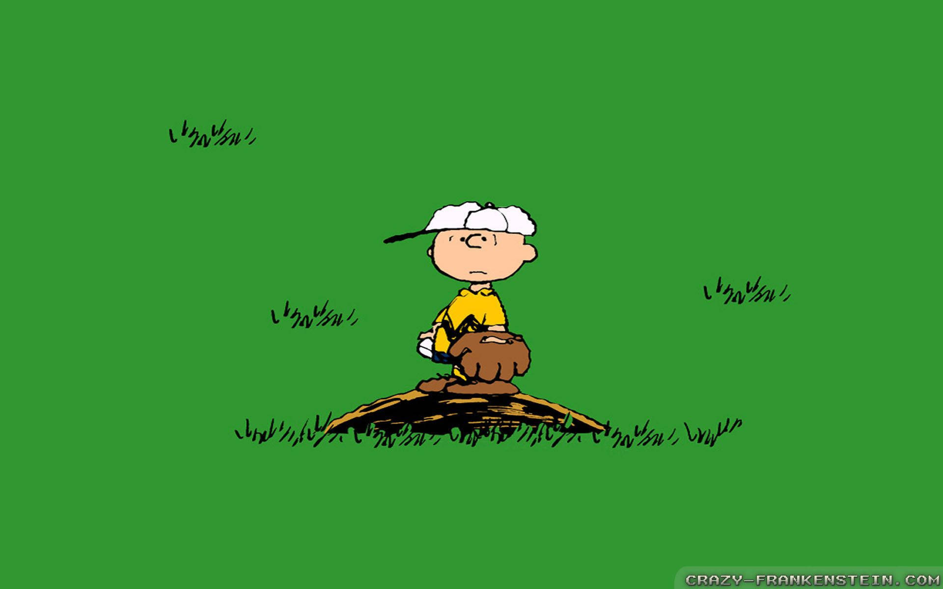 Charlie Brown, baseball glove, small hill, Full HD Desktop Wallpaper