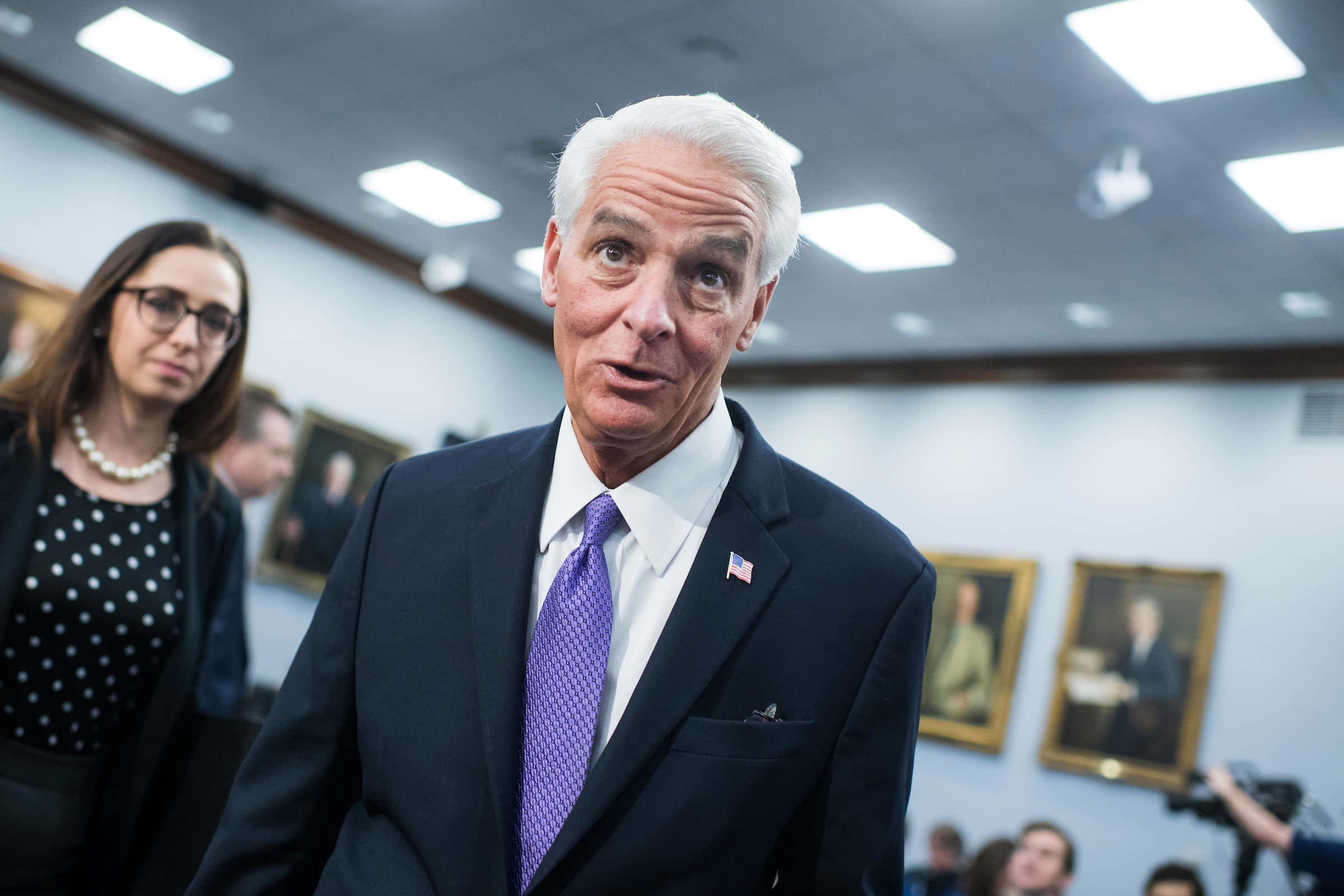 Charlie Crist, dark suit, purple tie, Full HD Desktop Wallpaper
