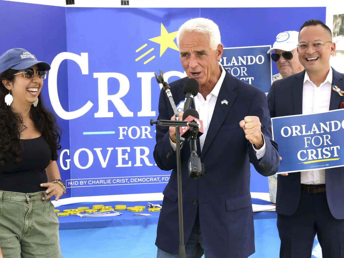 Charlie Crist, governor campaign, political rally, SD Desktop Wallpaper
