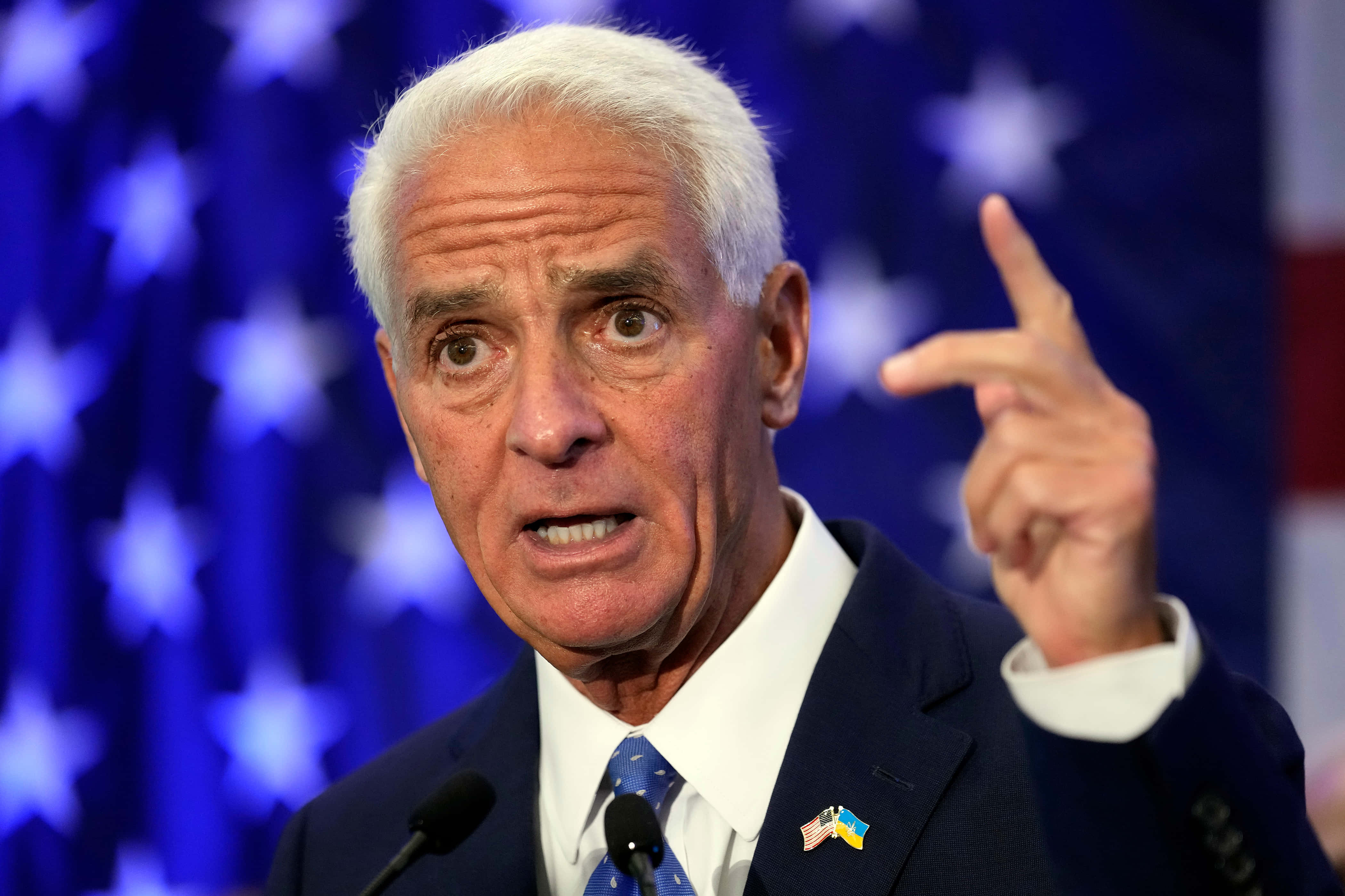 Charlie Crist, white-haired man, suit, 4K Desktop Wallpaper