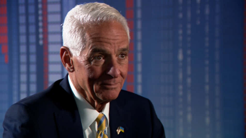 Charlie Crist, blue background, abstract background, SD Desktop Wallpaper