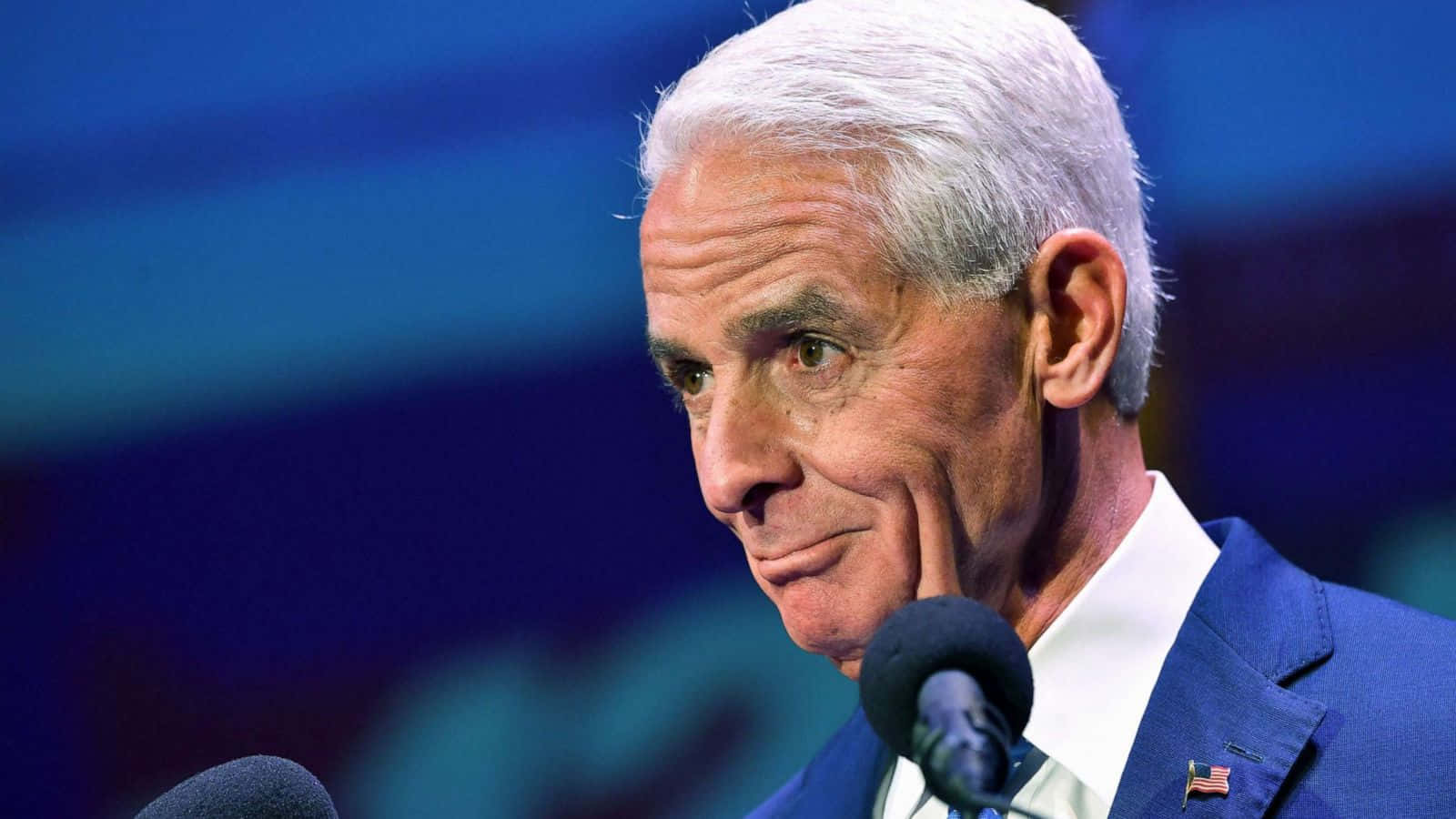 Charlie Crist, white hair, blue suit, HD Desktop Wallpaper