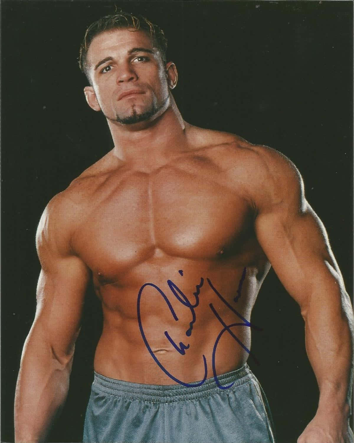 Charlie Haas, black background, blue autograph, HD Phone Wallpaper
