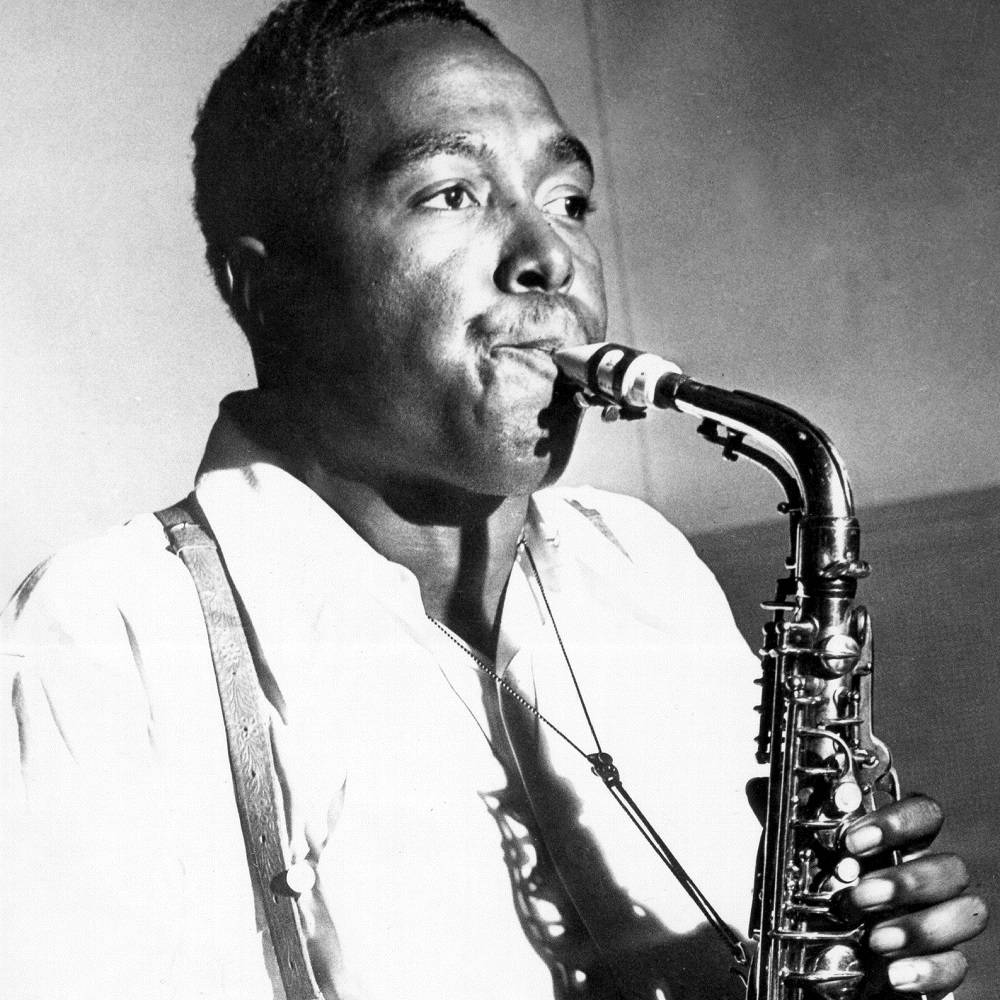 Charlie Parker, saxophone, black and white portrait, SD Desktop Wallpaper