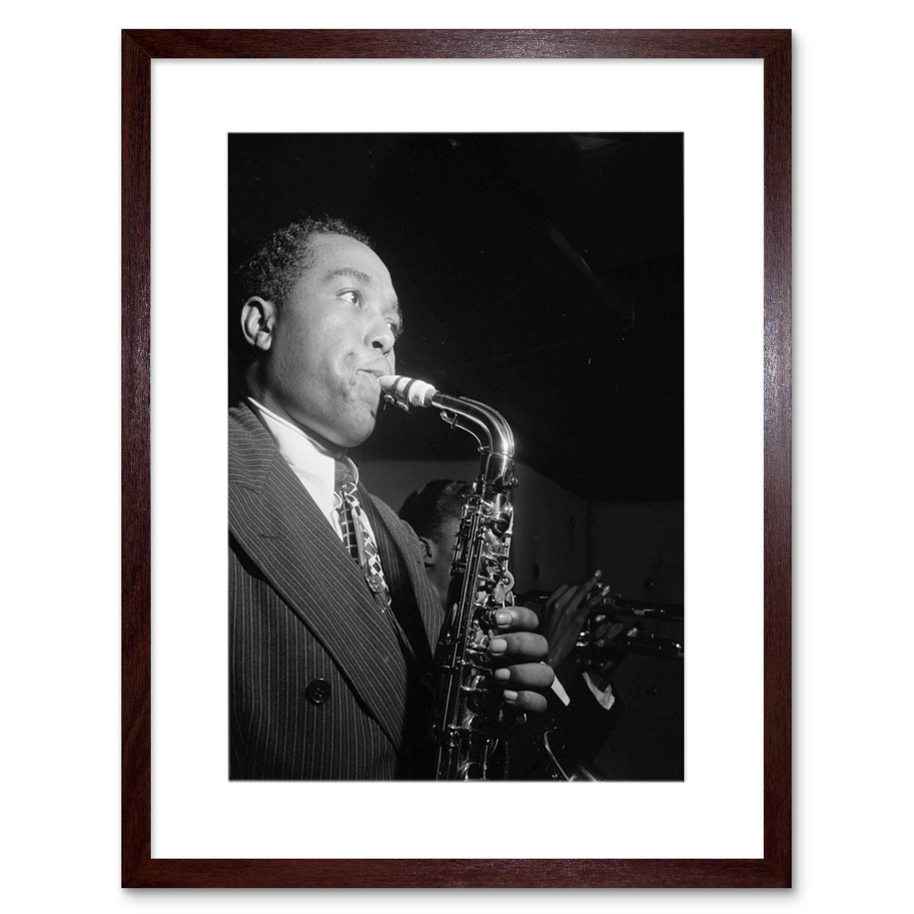 Charlie Parker, pinstripe suit, saxophone, HD Desktop Wallpaper