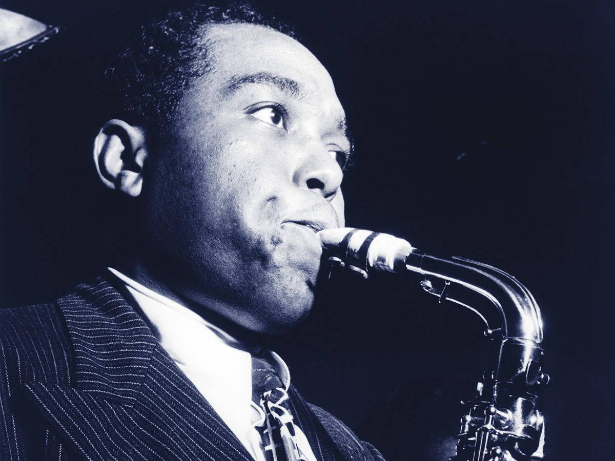 Charlie Parker, saxophonist, pinstripe suit, SD Desktop Wallpaper