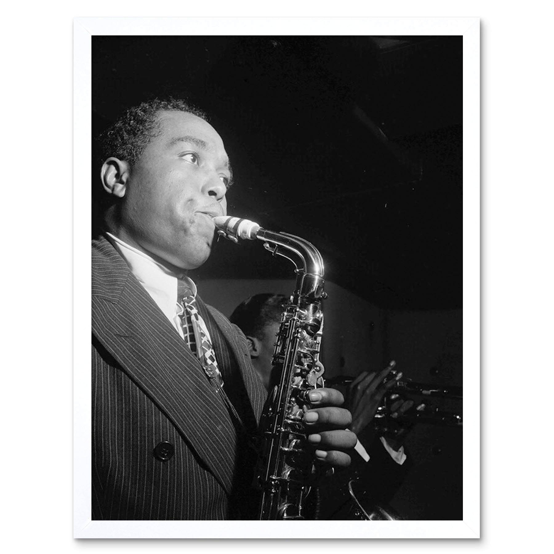 Charlie Parker, saxophone, pinstripe suit, HD Desktop Wallpaper
