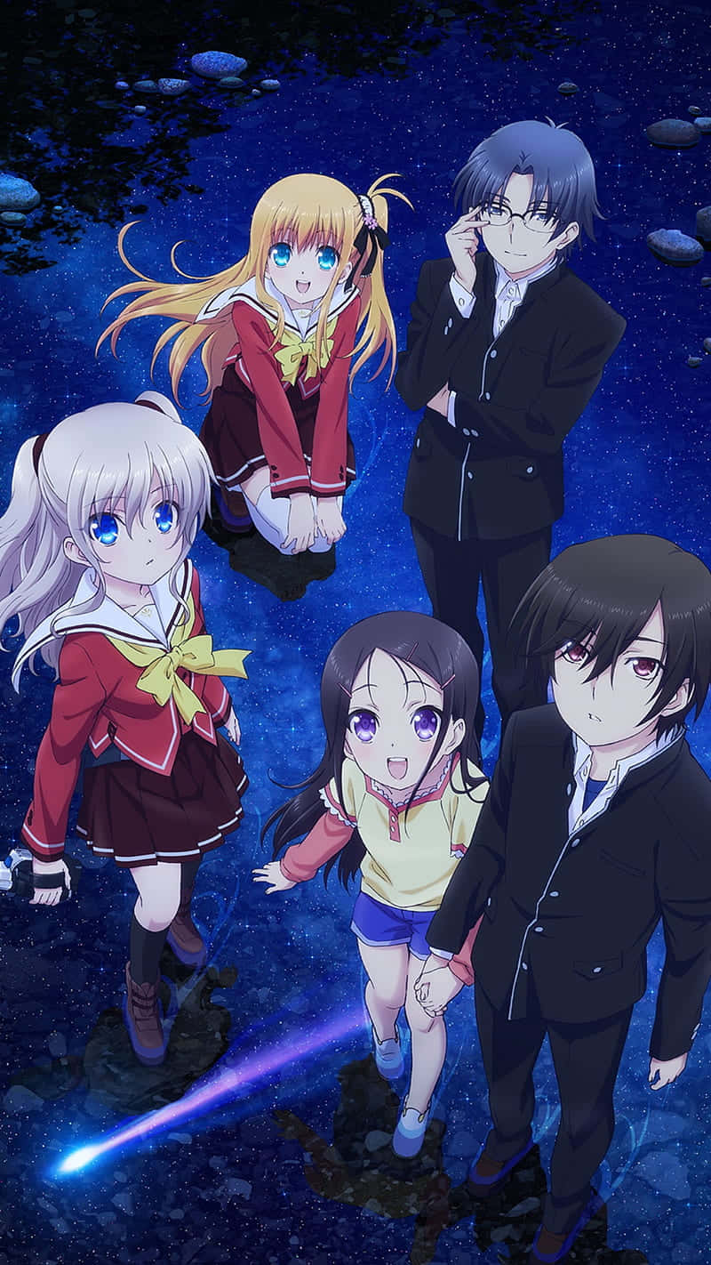 Charlotte Anime, main character, school uniforms, HD Phone Wallpaper