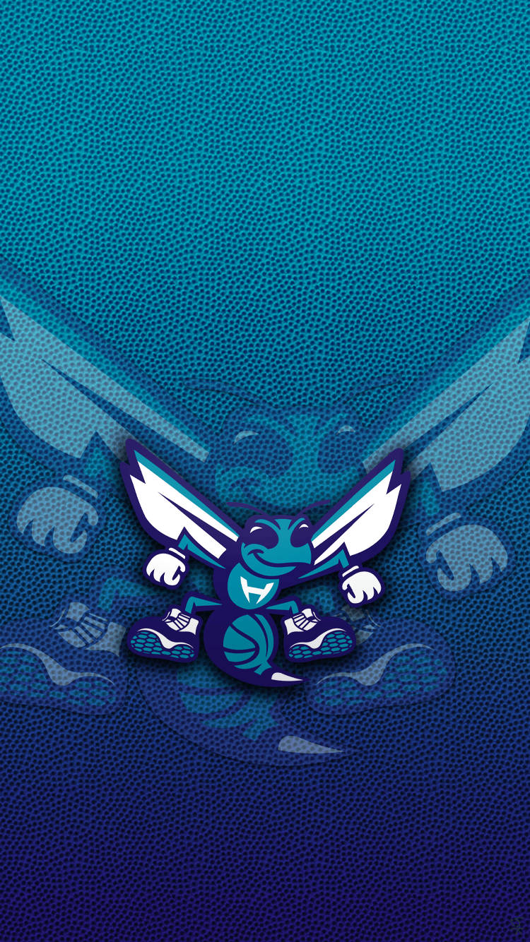 Charlotte Hornets, blue, cartoon hornet mascot, HD Phone Wallpaper