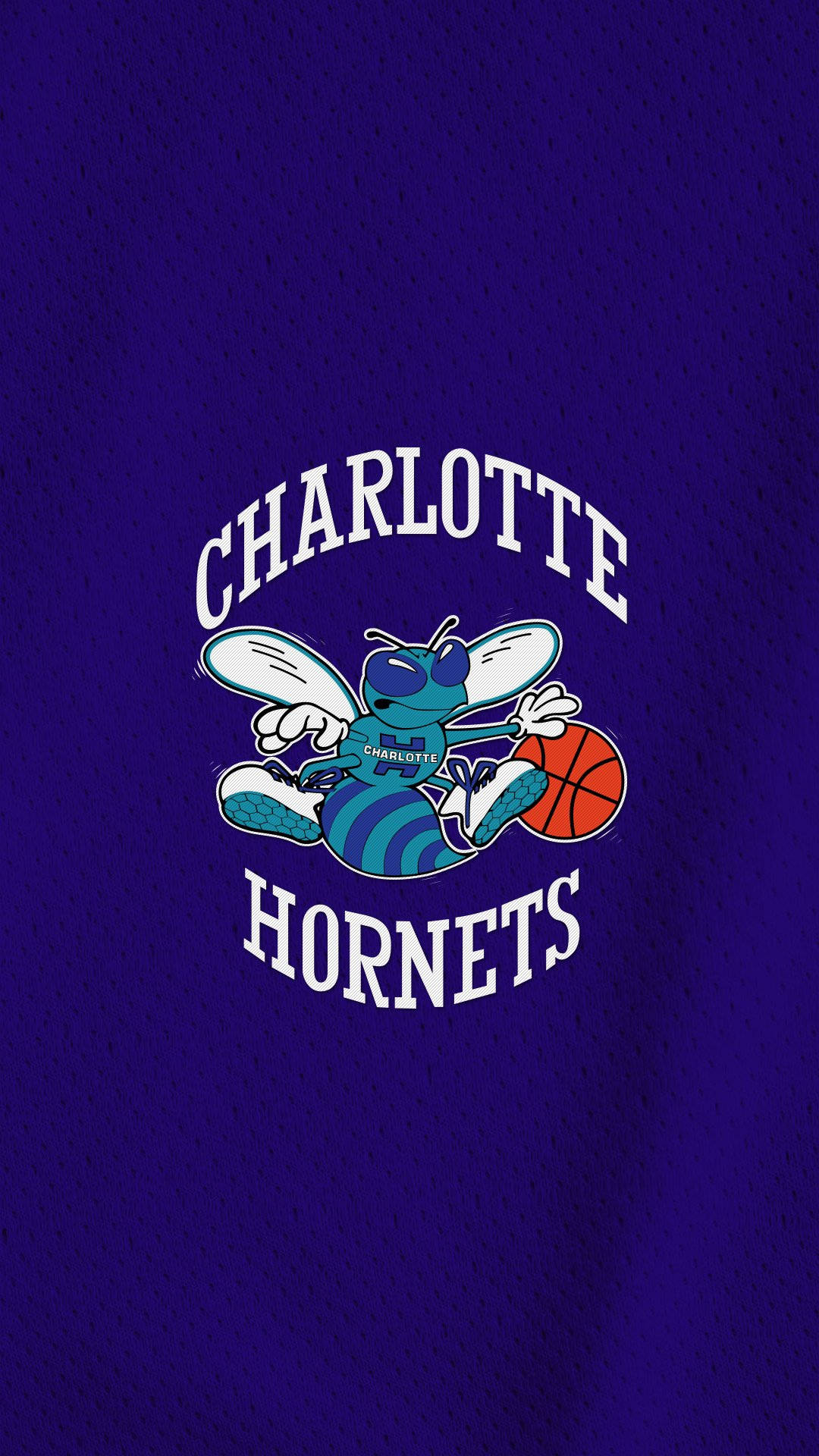 Charlotte Hornets, old logo, blue hornet mascot, Full HD Phone Wallpaper