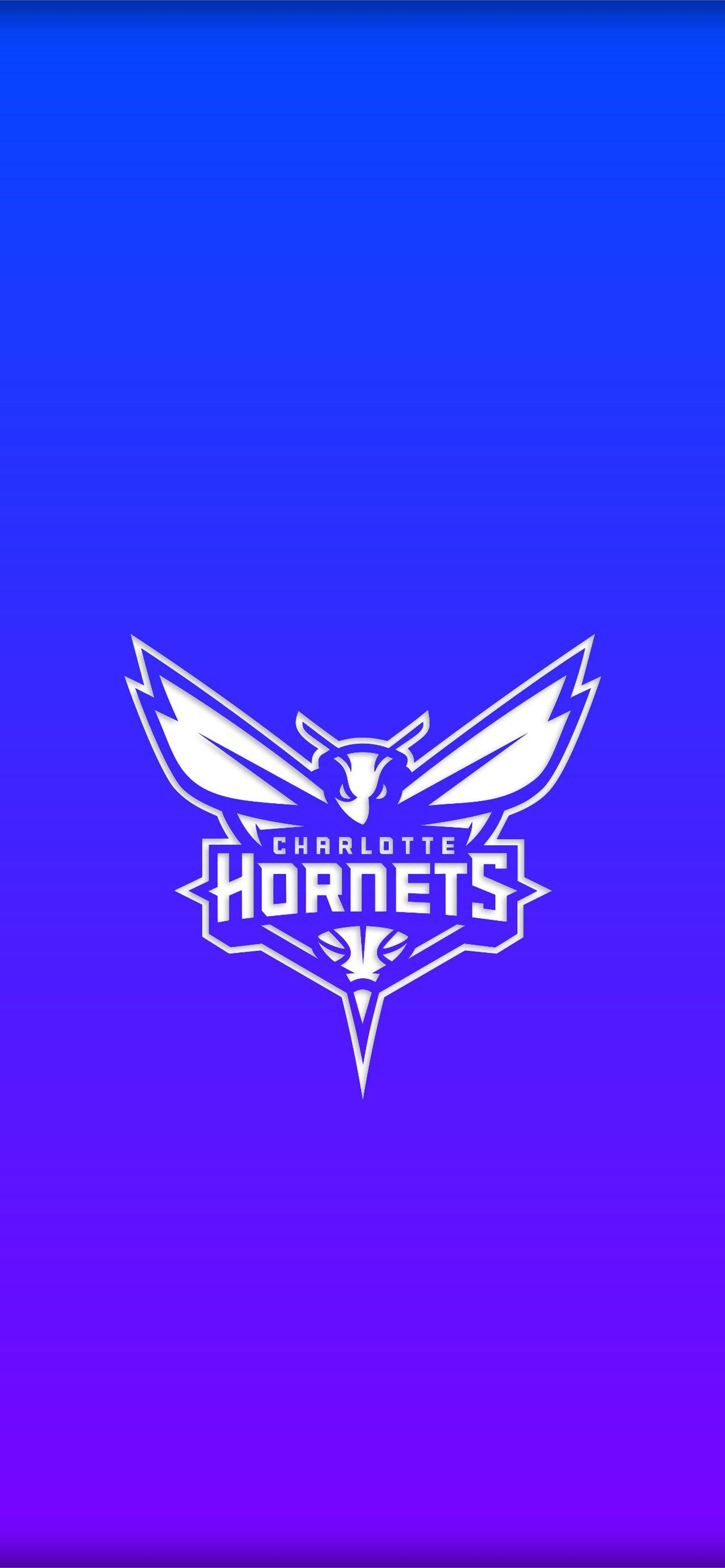 Charlotte Hornets, gradient blue, vibrant blue to purple gradient, 2K Phone Wallpaper