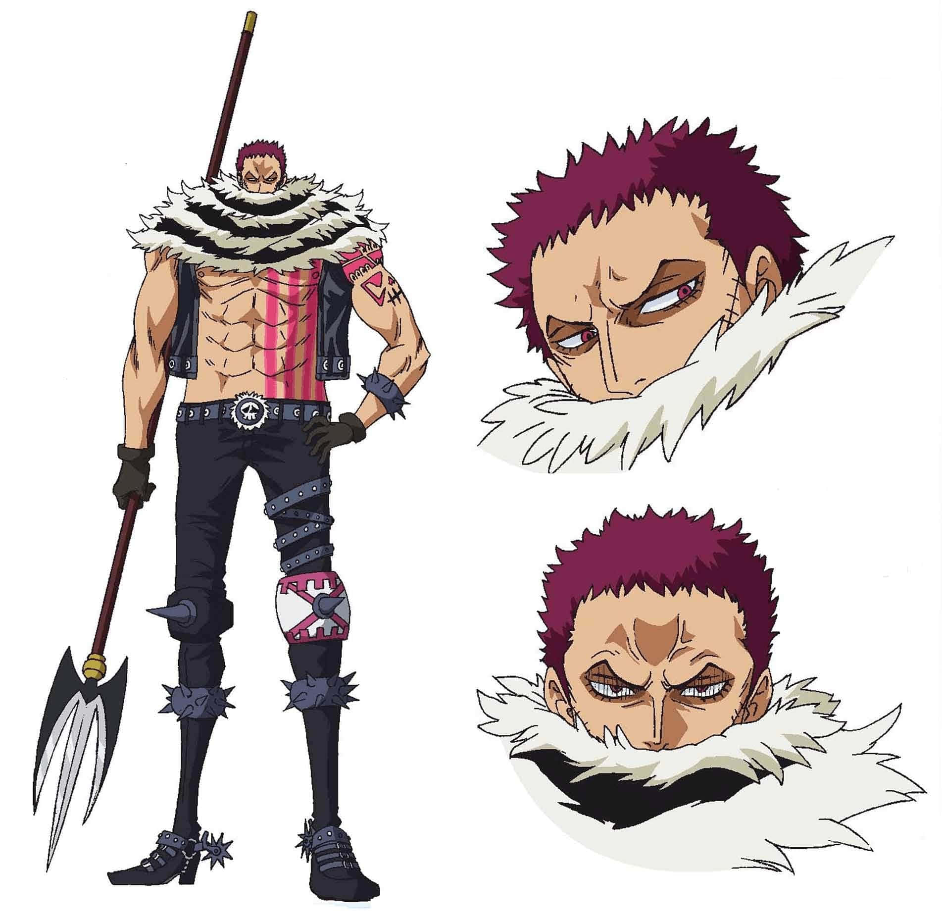 Charlotte Katakuri, spiky purple hair, fur collar, HD Desktop Wallpaper
