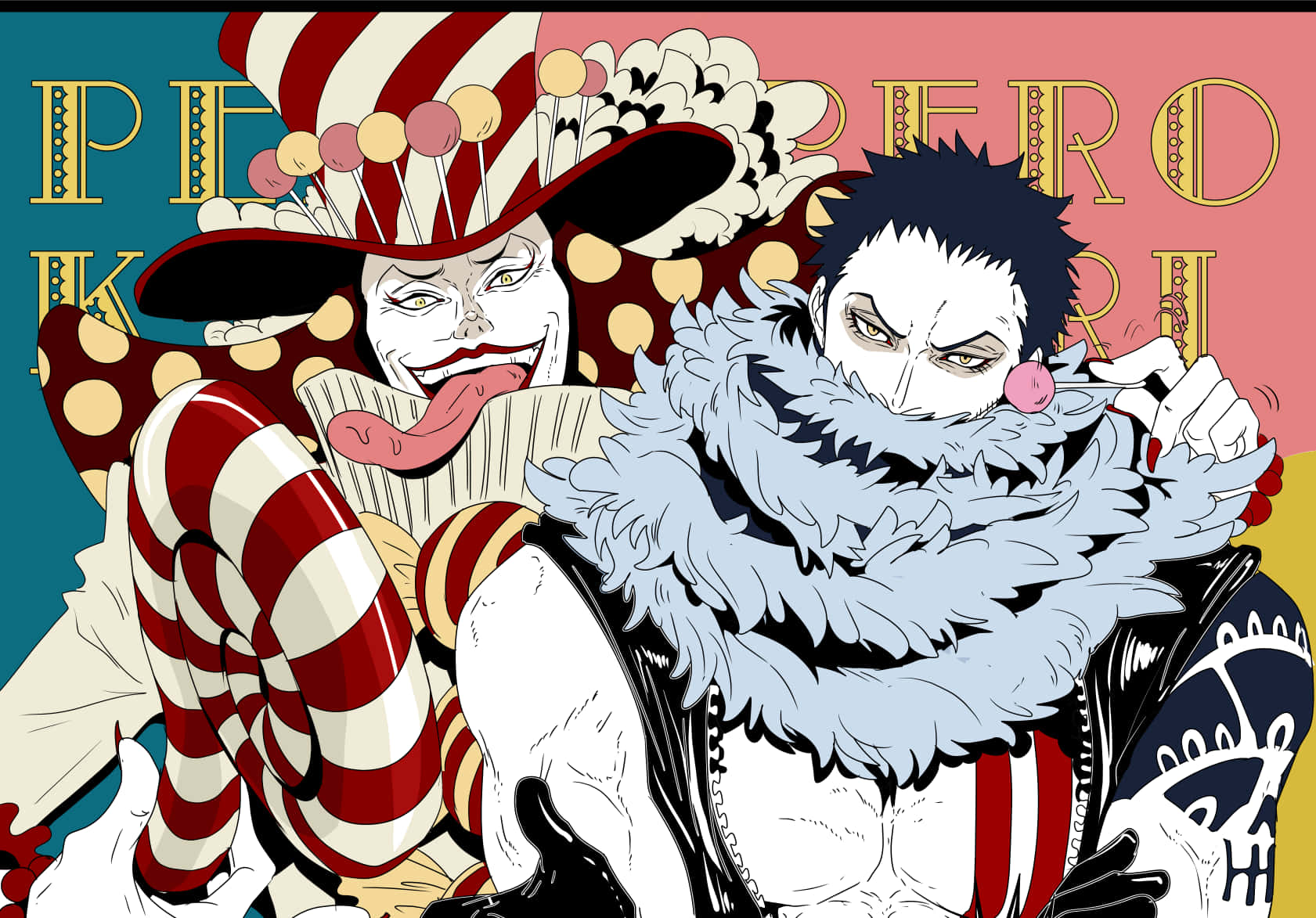 Charlotte Katakuri, candy cane striped outfit, fur collar, HD Desktop Wallpaper