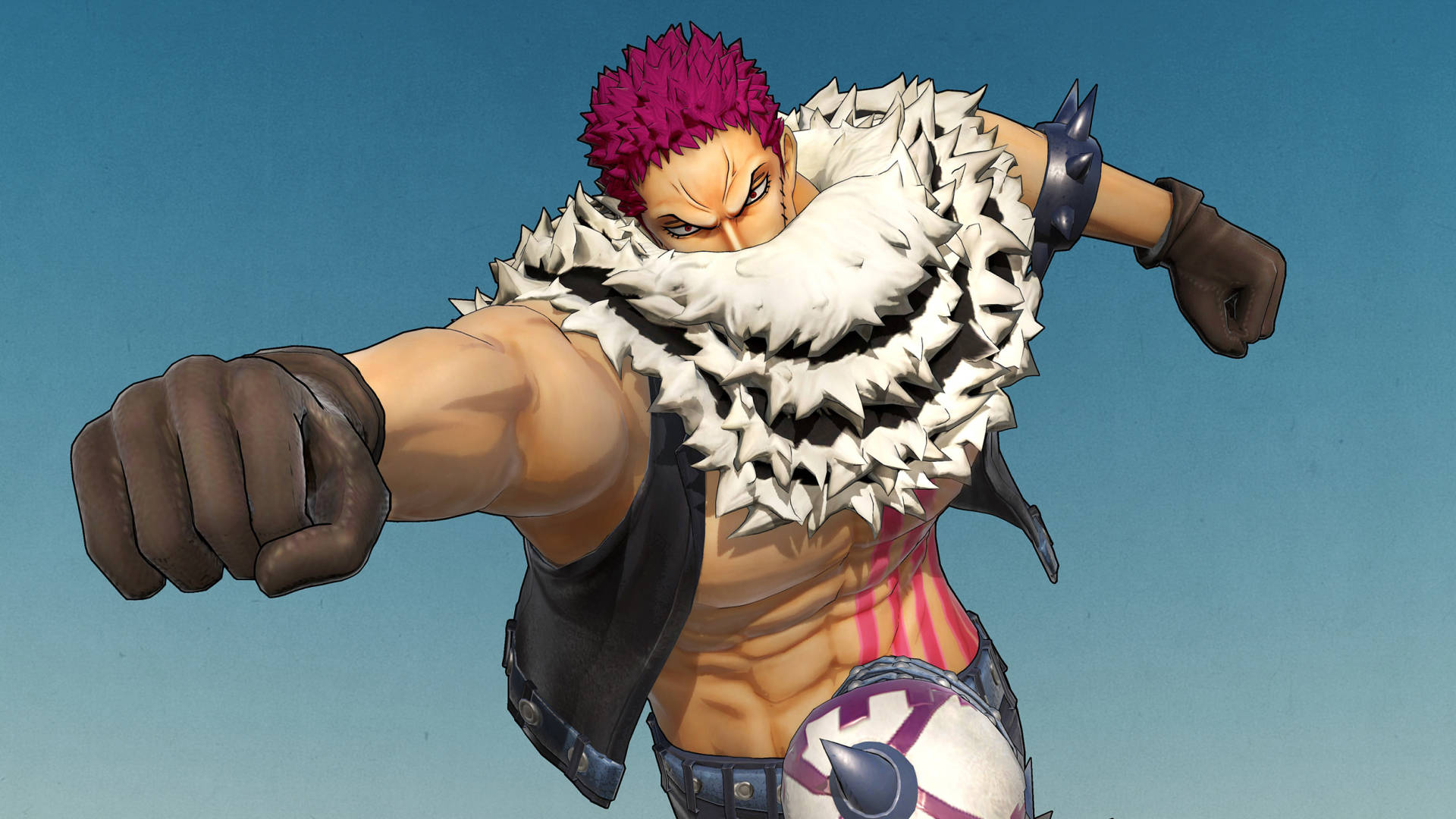 Charlotte Katakuri, spiky pink hair, spiked white collar, Full HD Desktop Wallpaper