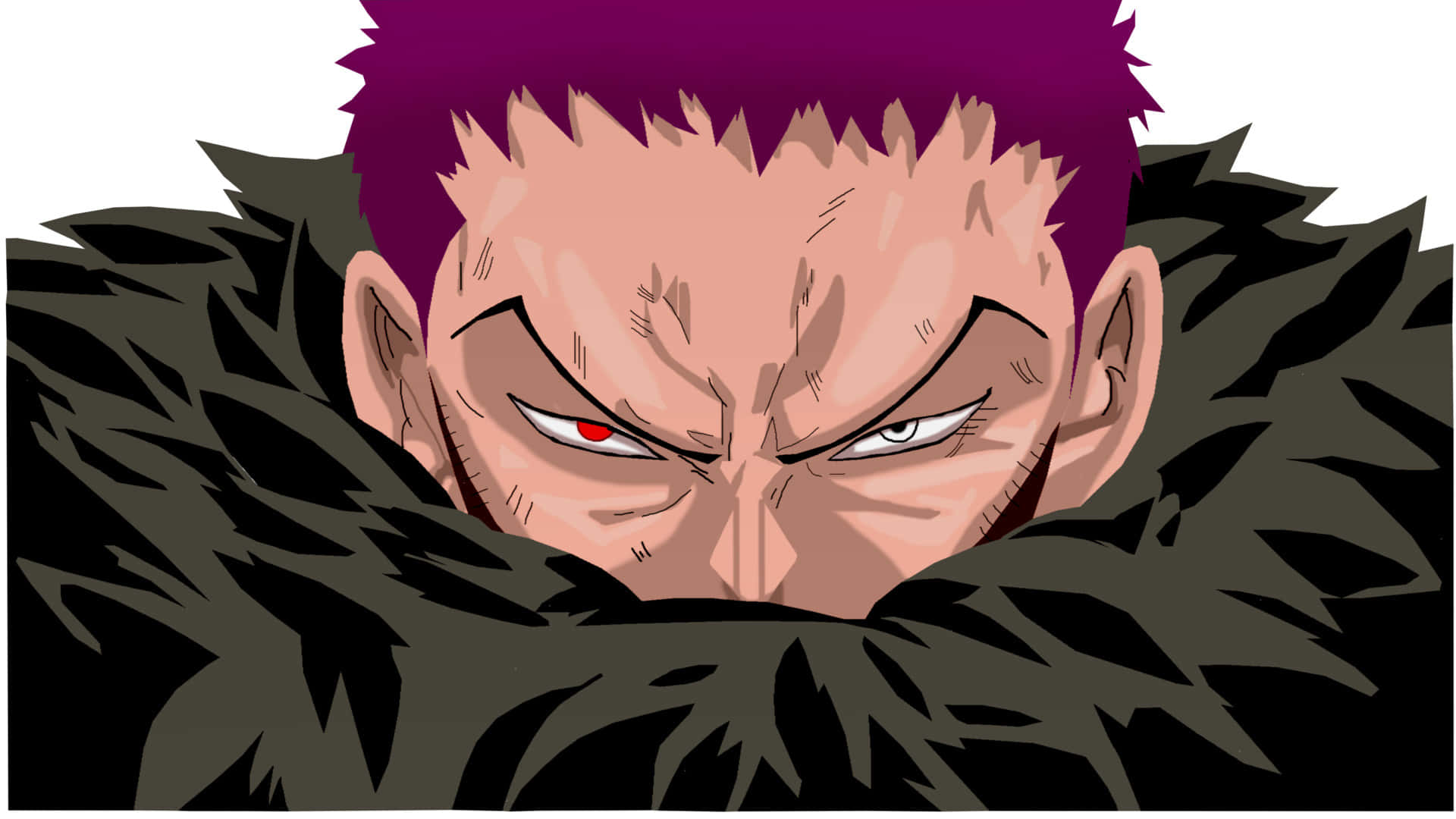 Charlotte Katakuri, spiky purple hair, red eyes, Full HD Desktop Wallpaper