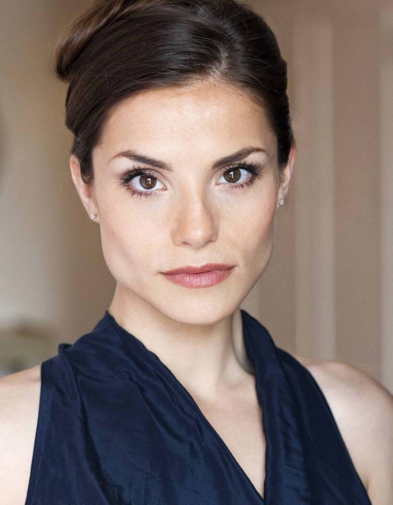 Charlotte Riley, dark hair, elegant updo, Full HD Phone Wallpaper