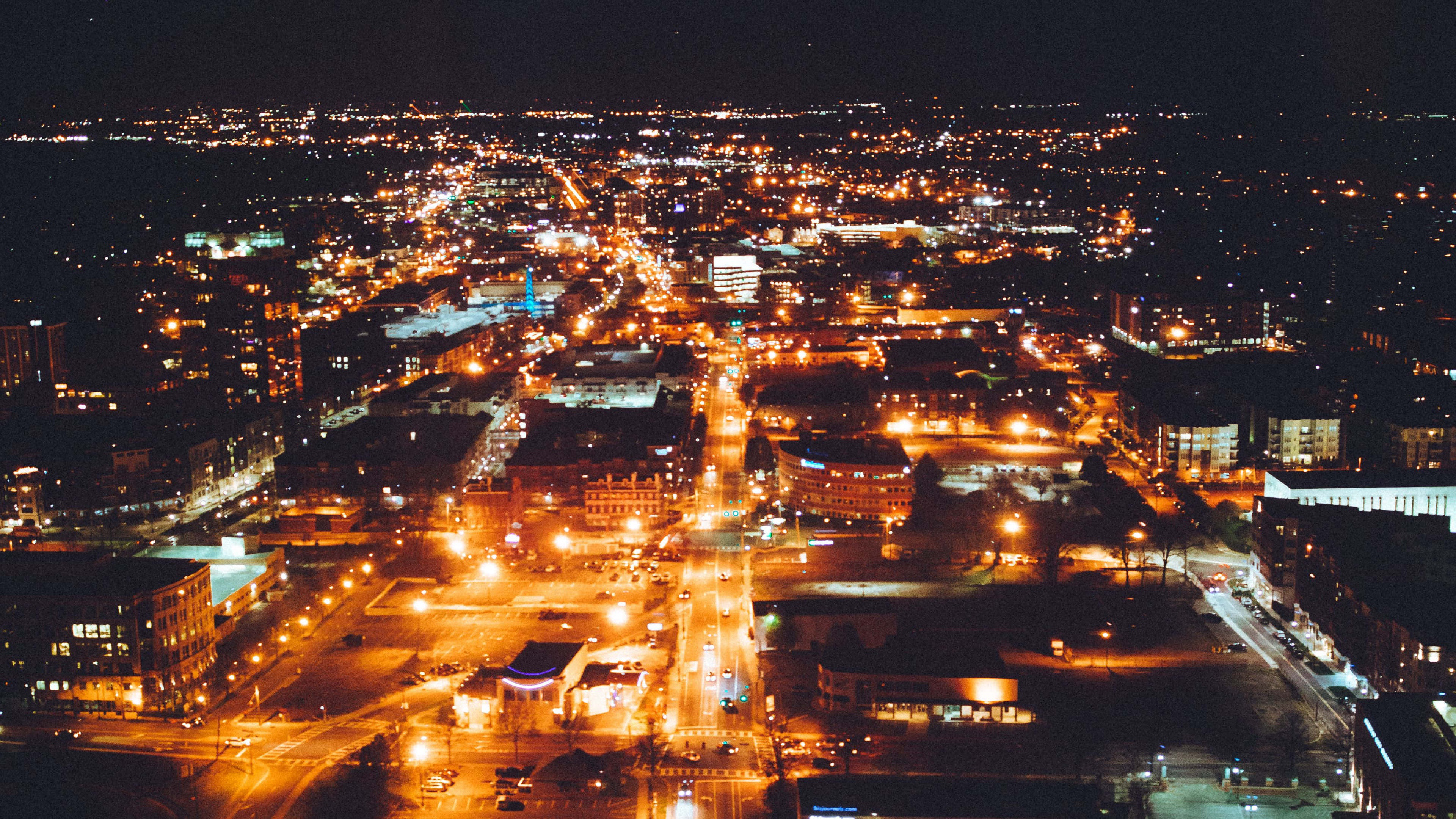 Charlotte, nighttime, cityscape, 4K Desktop Wallpaper
