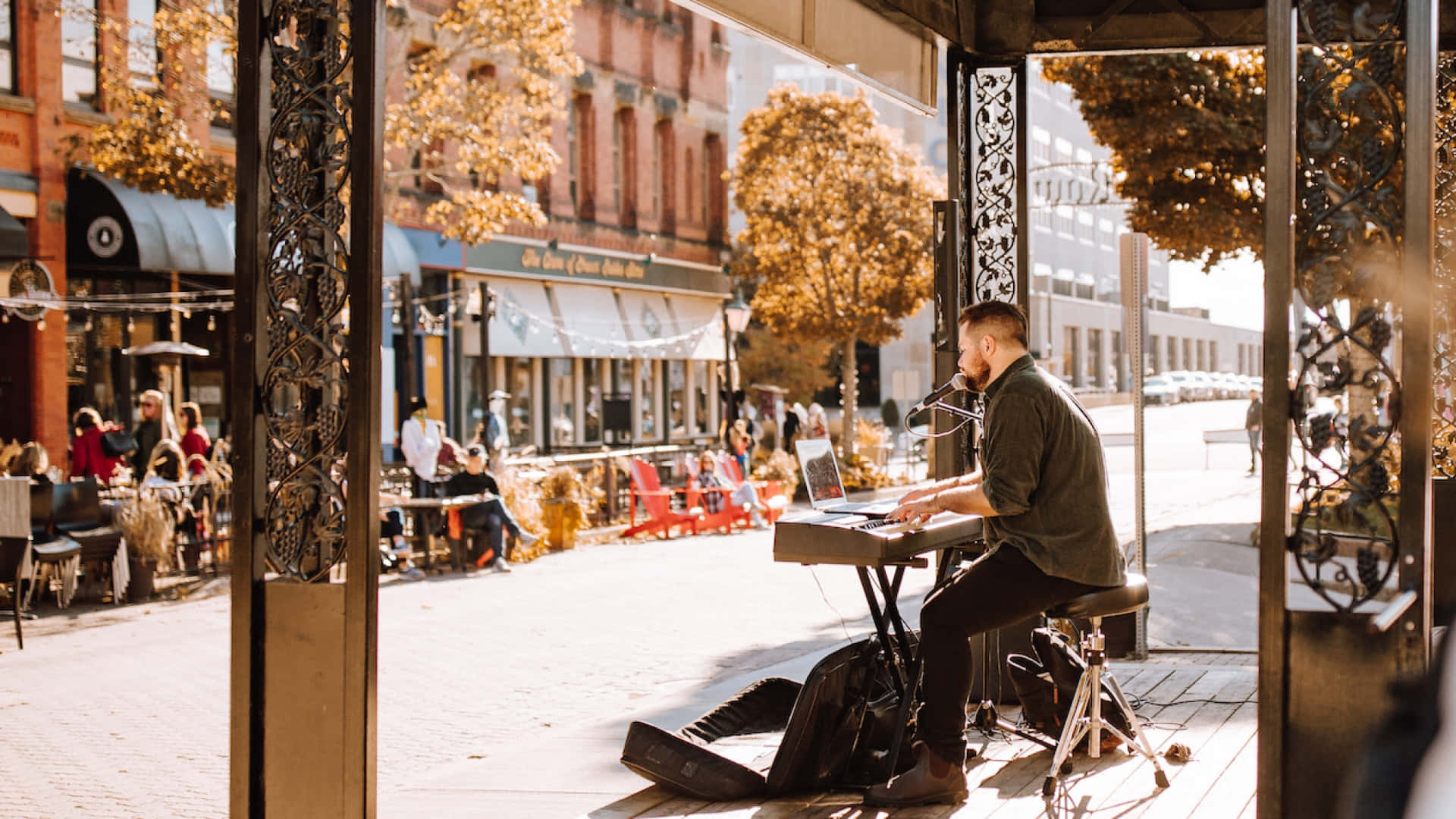 Charlottetown, autumn, keyboard, Full HD Desktop Wallpaper