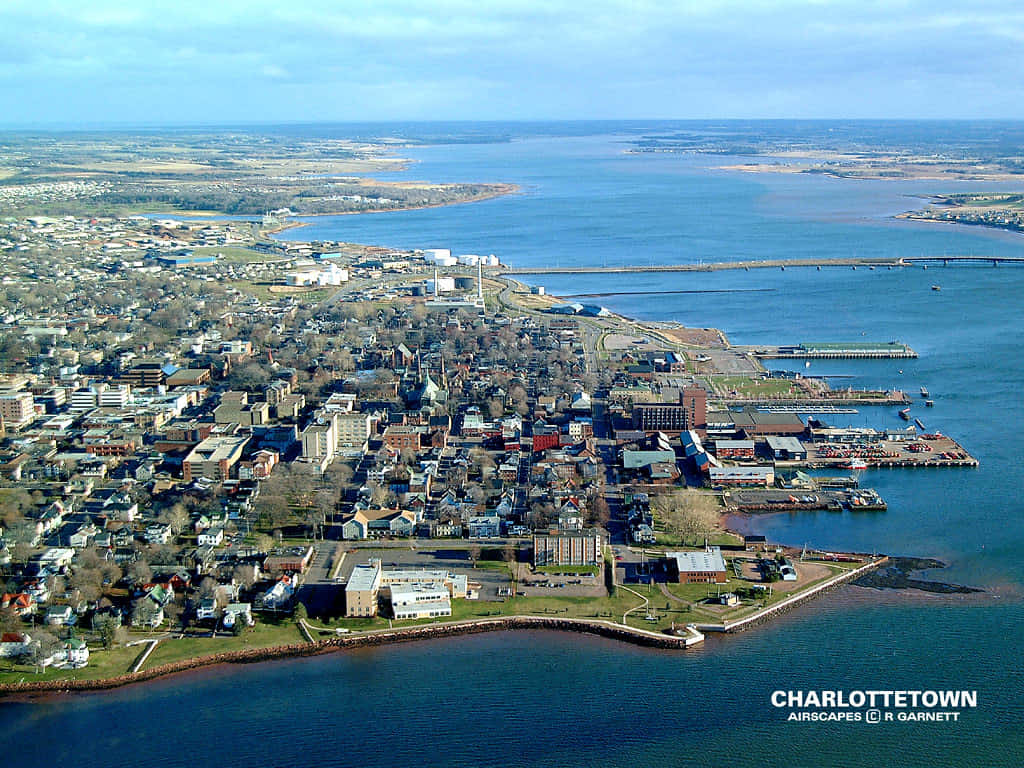 Charlottetown, dusk, blue bay, SD Desktop Wallpaper