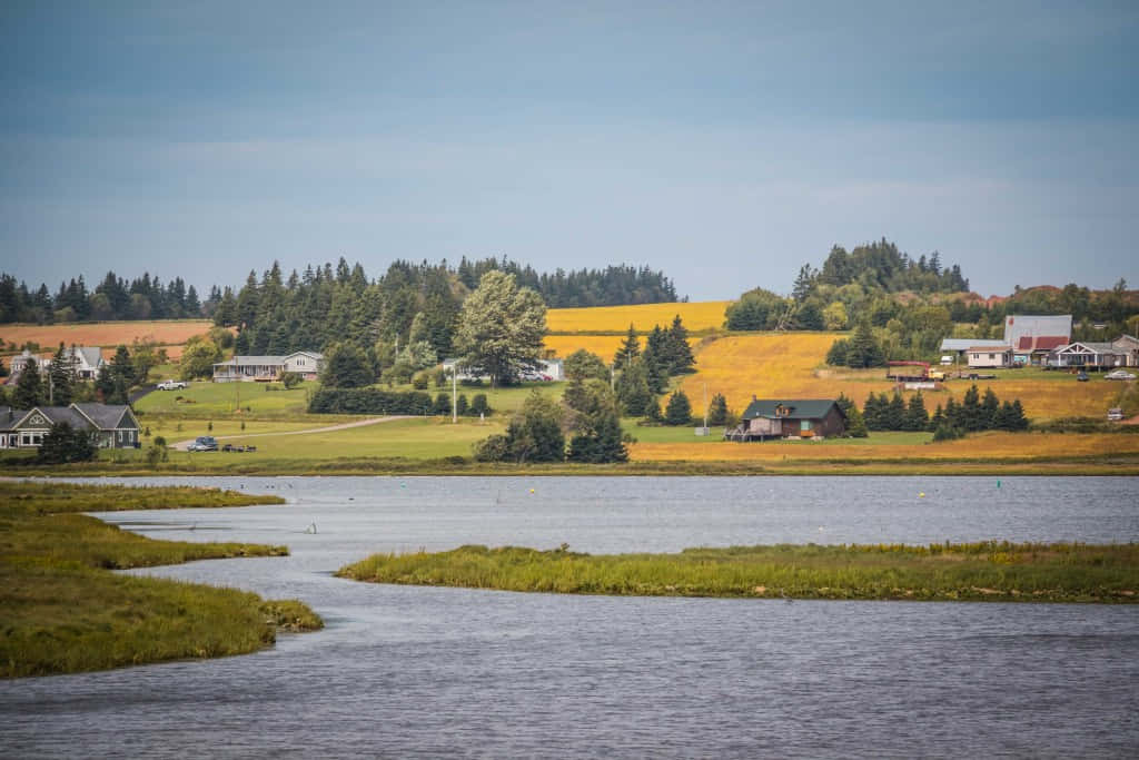 Charlottetown, rural landscape, calm river, SD Desktop Wallpaper
