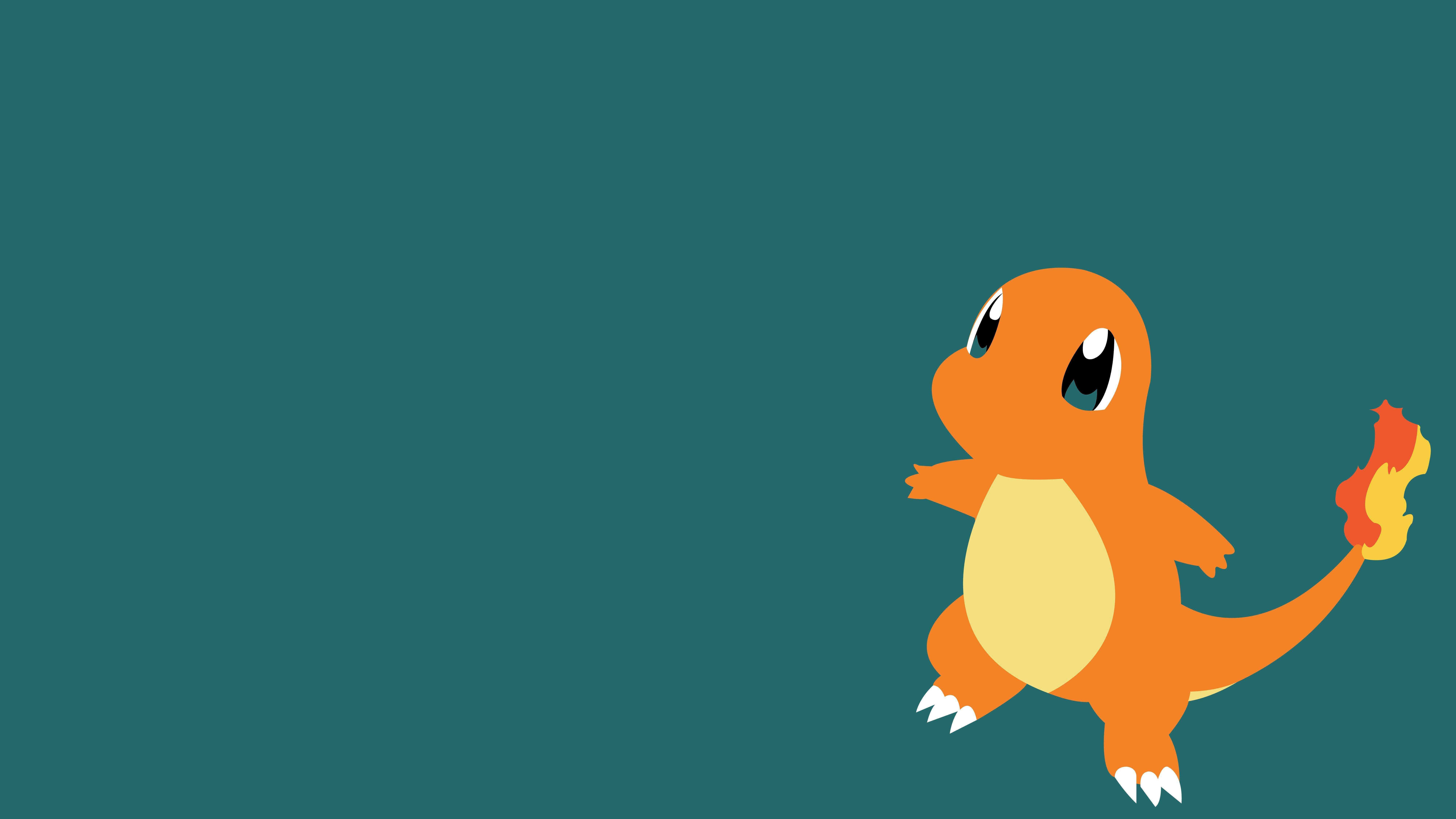 Charmander, orange, flame tail, 8K Desktop Wallpaper