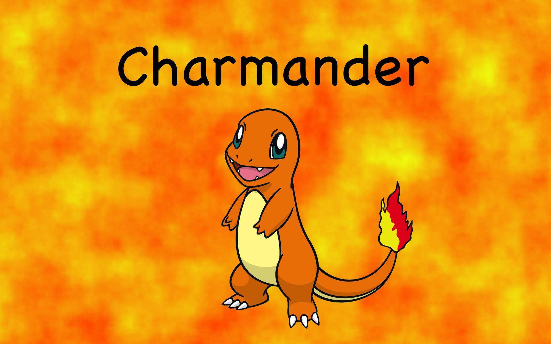 Charmander, orange, yellow, Full HD Desktop Wallpaper