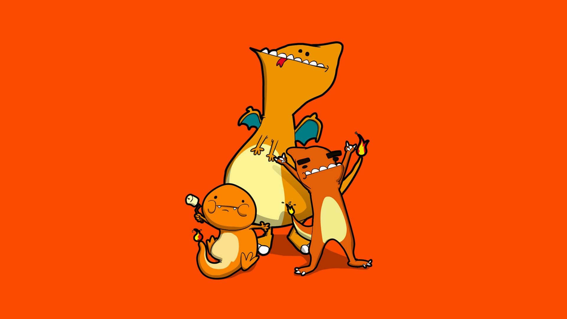 Charmander, fire-type Pokémon, cartoon, Full HD Desktop Wallpaper