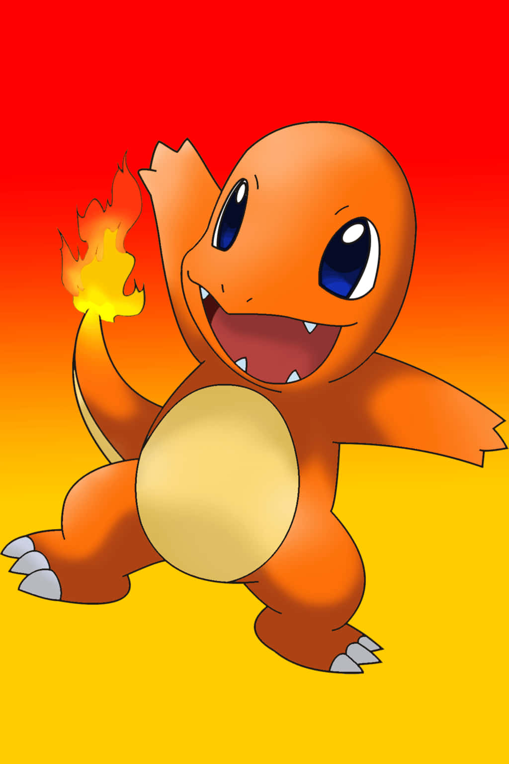 Cute Charmander, orange Charmander, flame tail, HD Phone Wallpaper