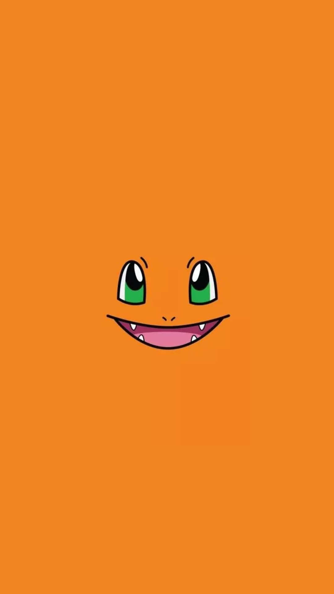 Cute Charmander, green eyes, wide smile, Full HD Phone Wallpaper