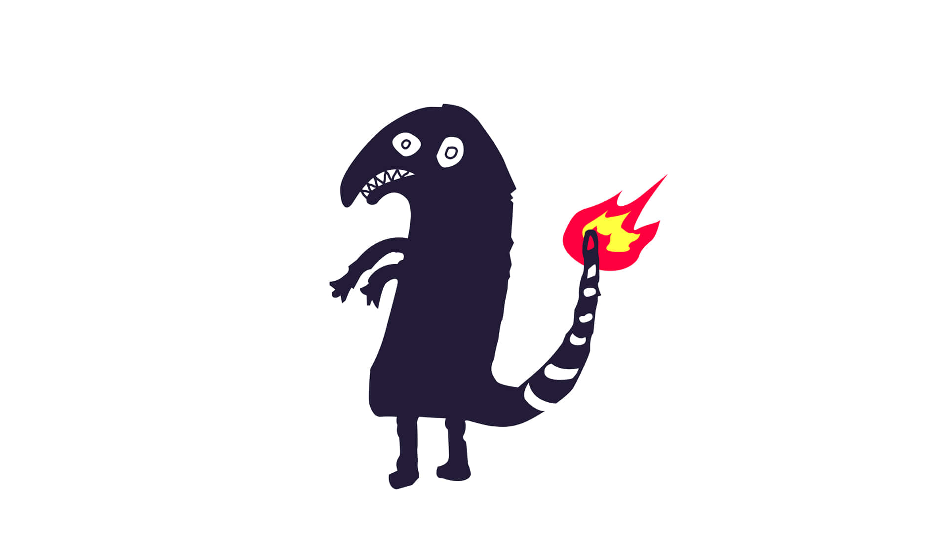 Charmander, flaming tail, wide eyes, Full HD Desktop Wallpaper