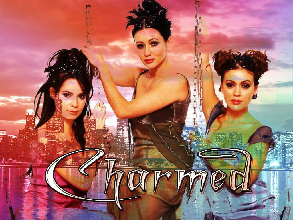 Charmed, witchy attire, city skyline, SD Desktop Wallpaper