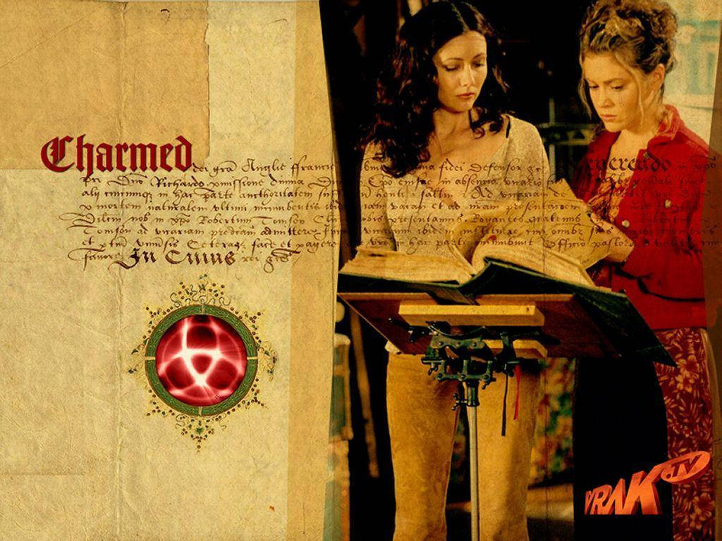 Charmed, two female characters, vintage attire, SD Desktop Wallpaper