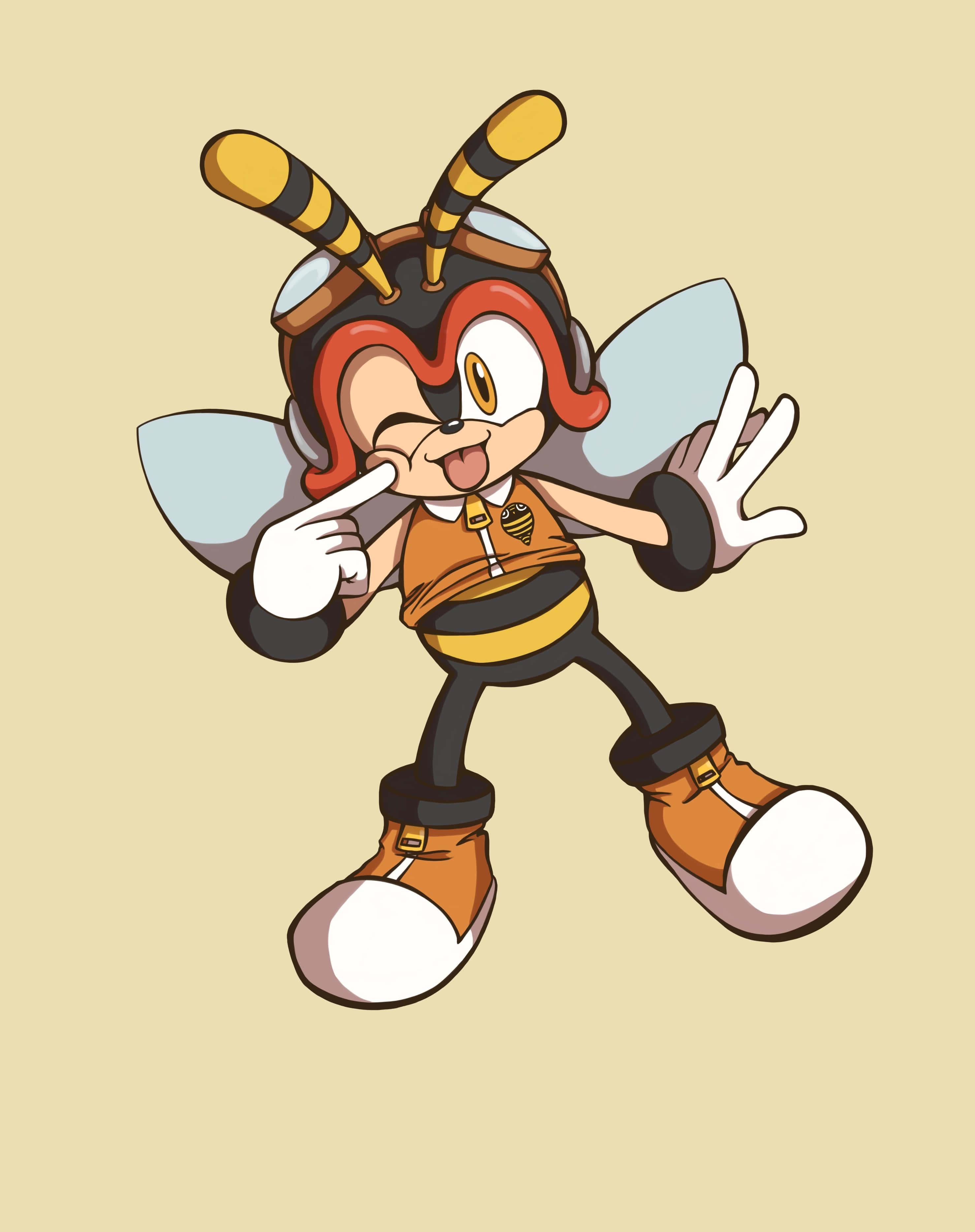 Charmy Bee, cartoon bee character, wings, 2K Phone Wallpaper