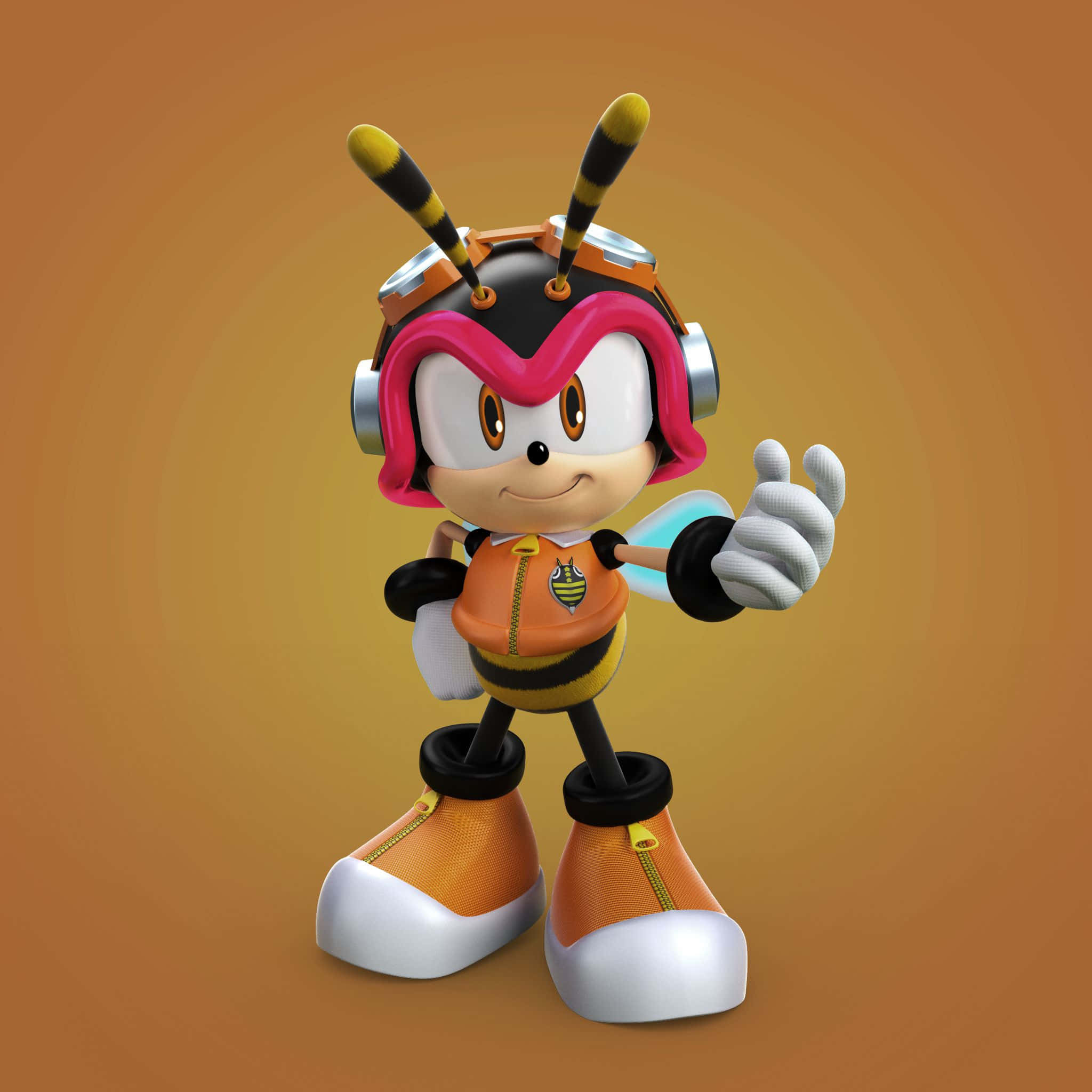 Charmy Bee, pink hair, goggles, Full HD Desktop Wallpaper