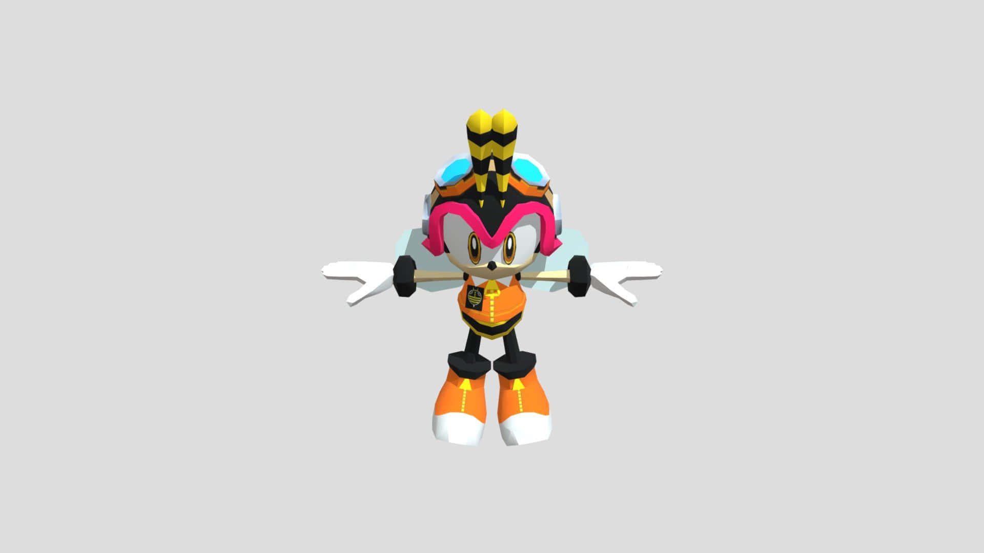 Charmy Bee, pink quills, orange boots, Full HD Desktop Wallpaper