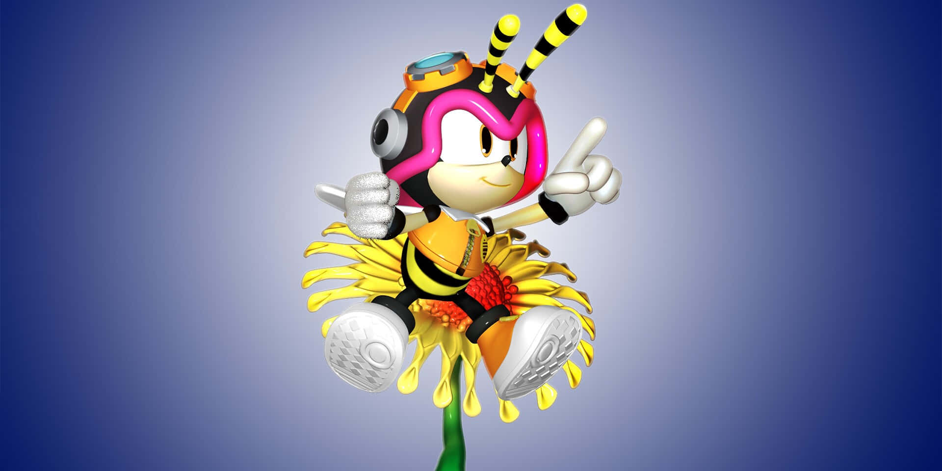 Charmy Bee, helmet, goggles, Full HD Desktop Wallpaper