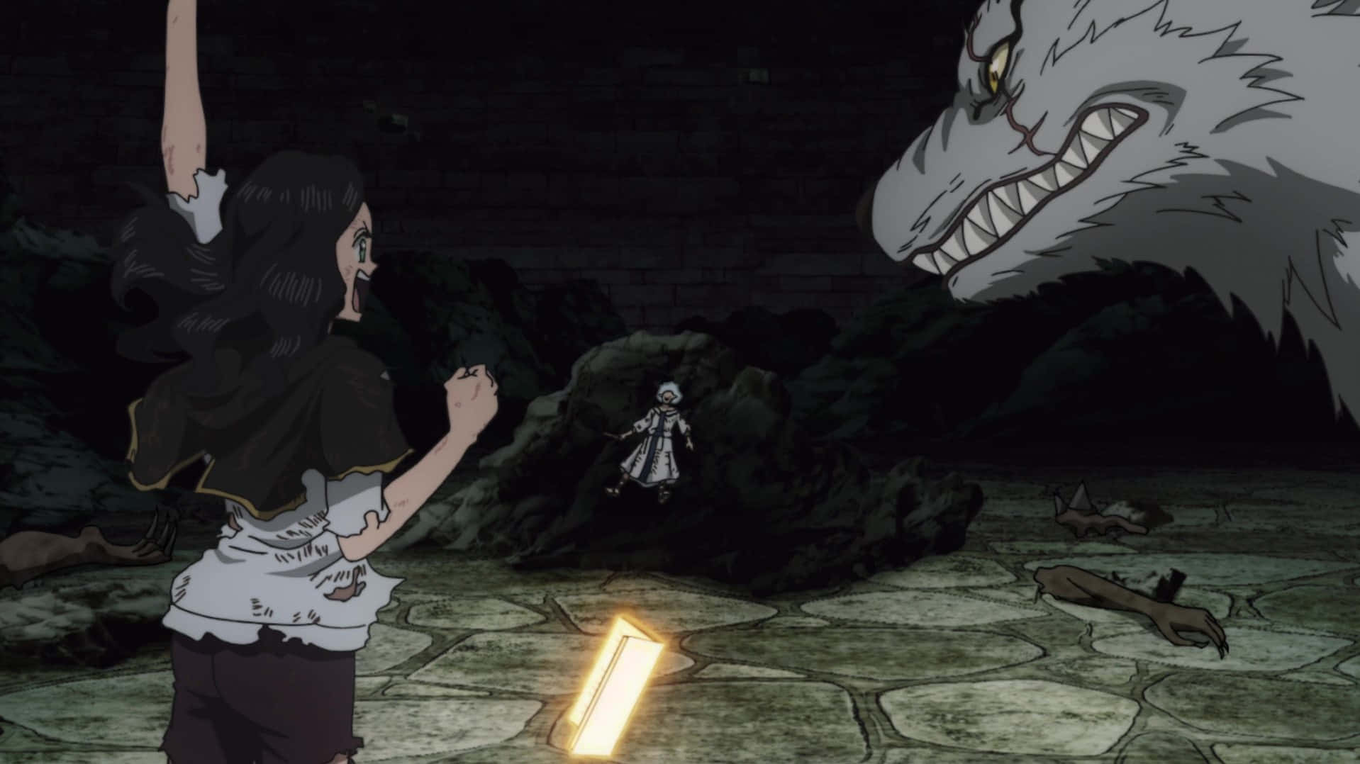 Charmy Pappitson, full power mode, giant wolf-like monster, HD Desktop Wallpaper