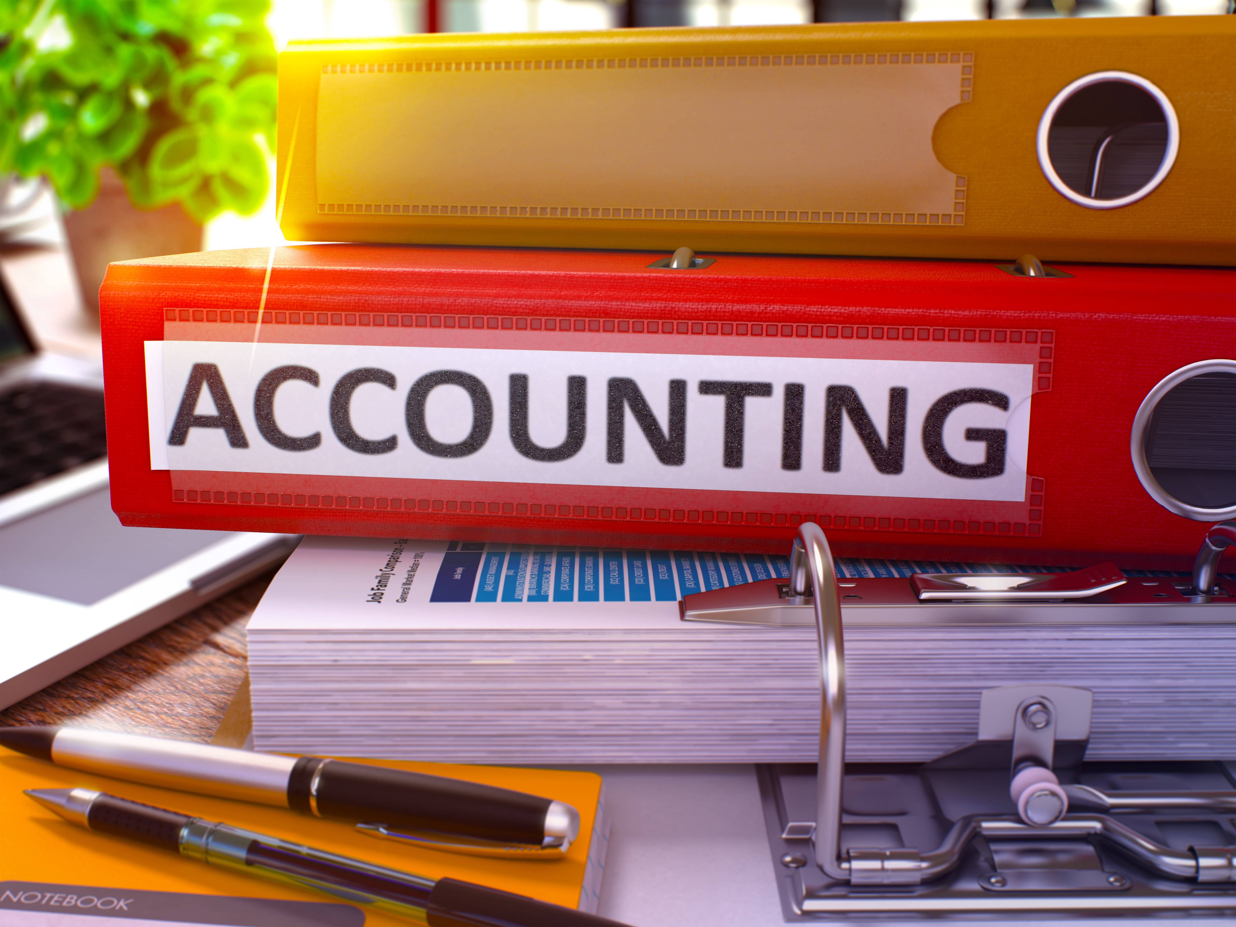 Chartered Accountant, red, yellow, 4K Desktop Wallpaper