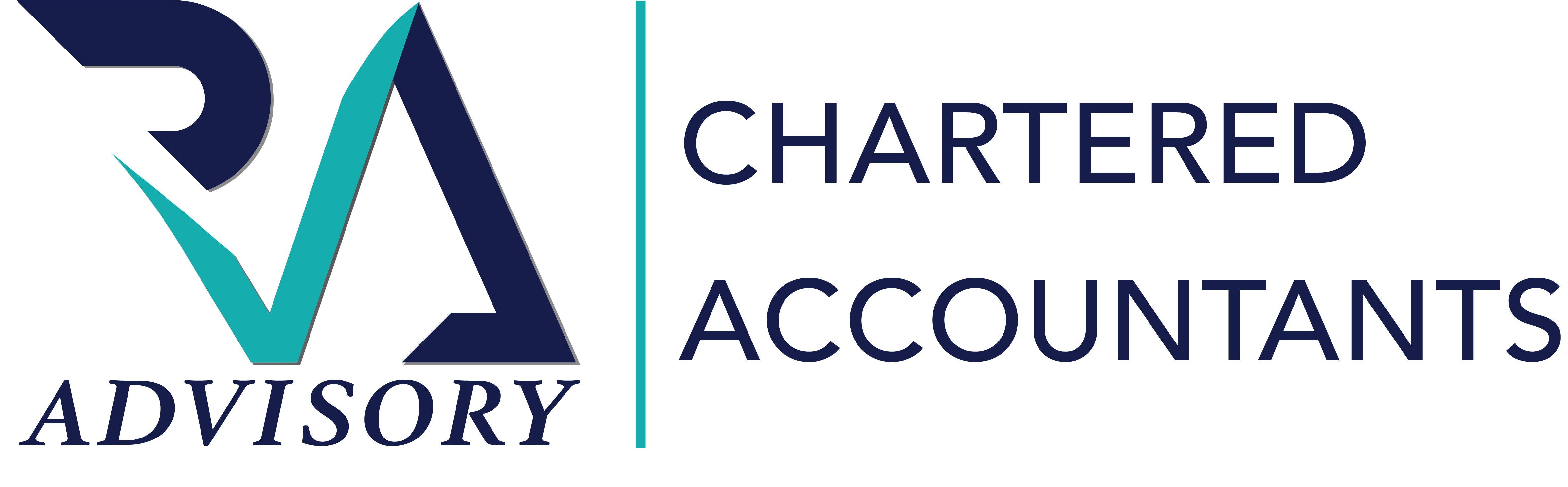 Chartered Accountant, RA initials, navy, 4K Desktop Wallpaper