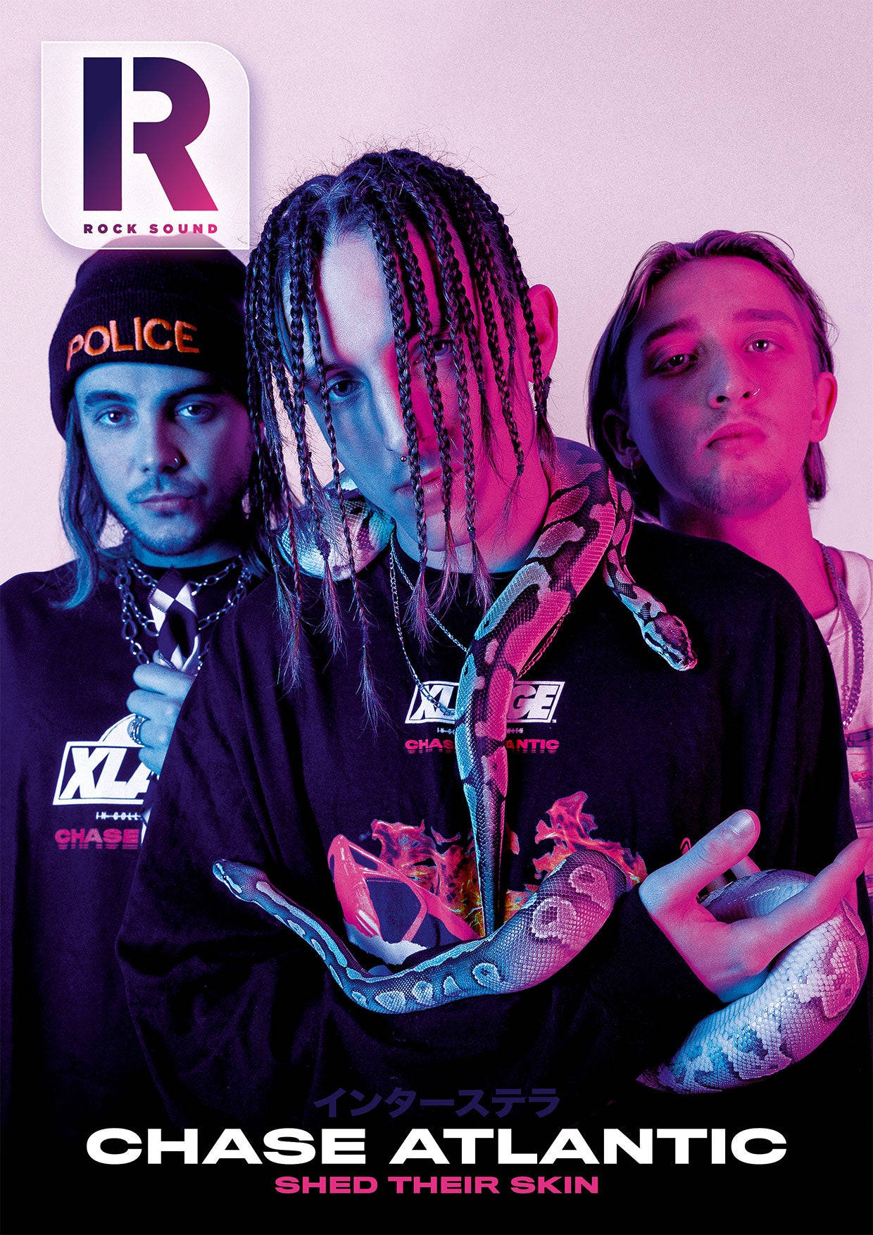 Chase Atlantic, neon pink, neon blue, HD Phone Wallpaper