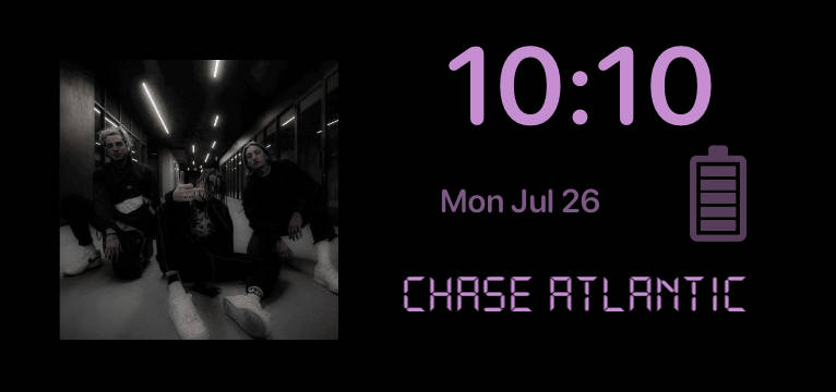 Chase Atlantic, subway tunnel, purple digital clock, SD Desktop Wallpaper