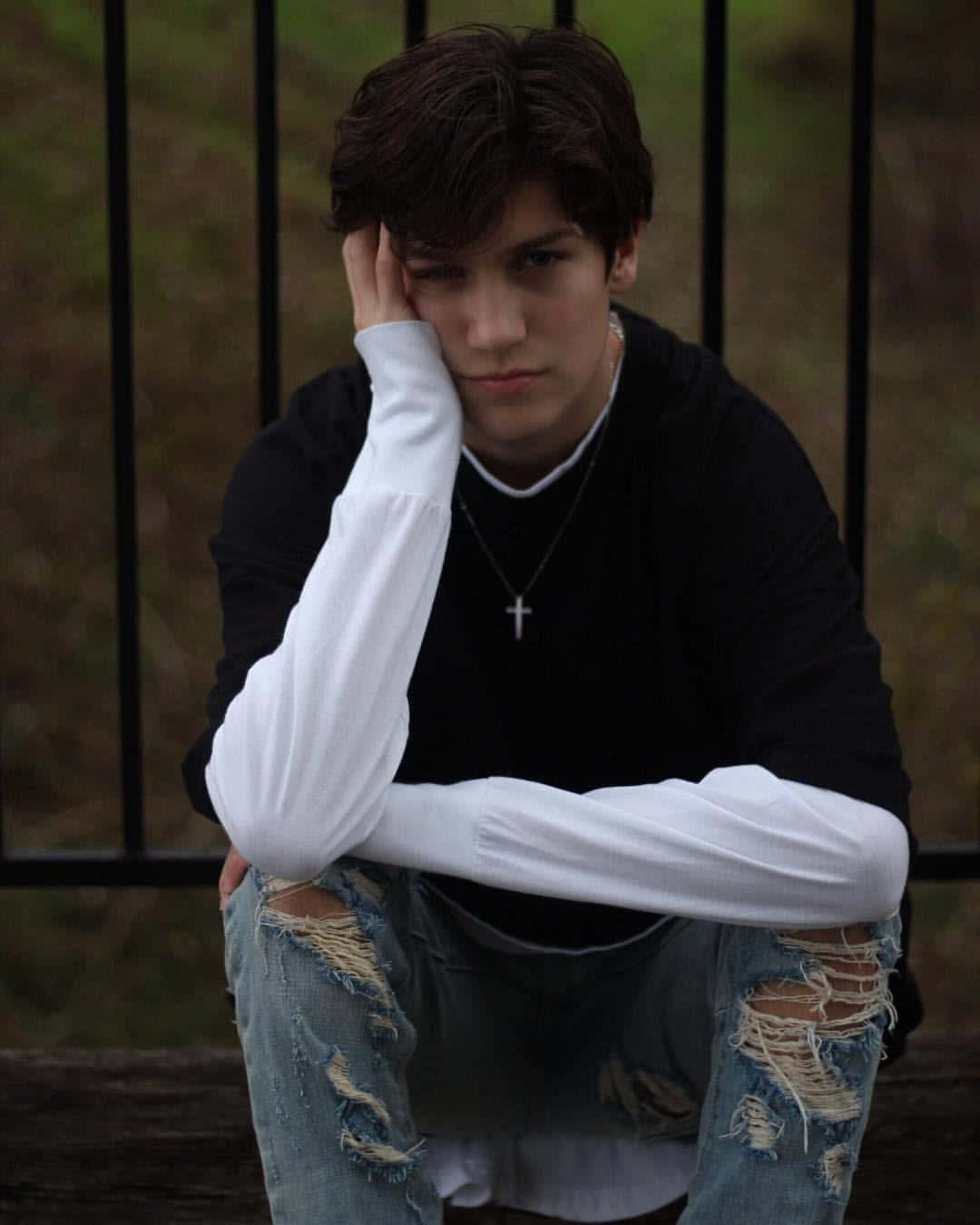 Chase Hudson, black hoodie, white shirt, HD Phone Wallpaper