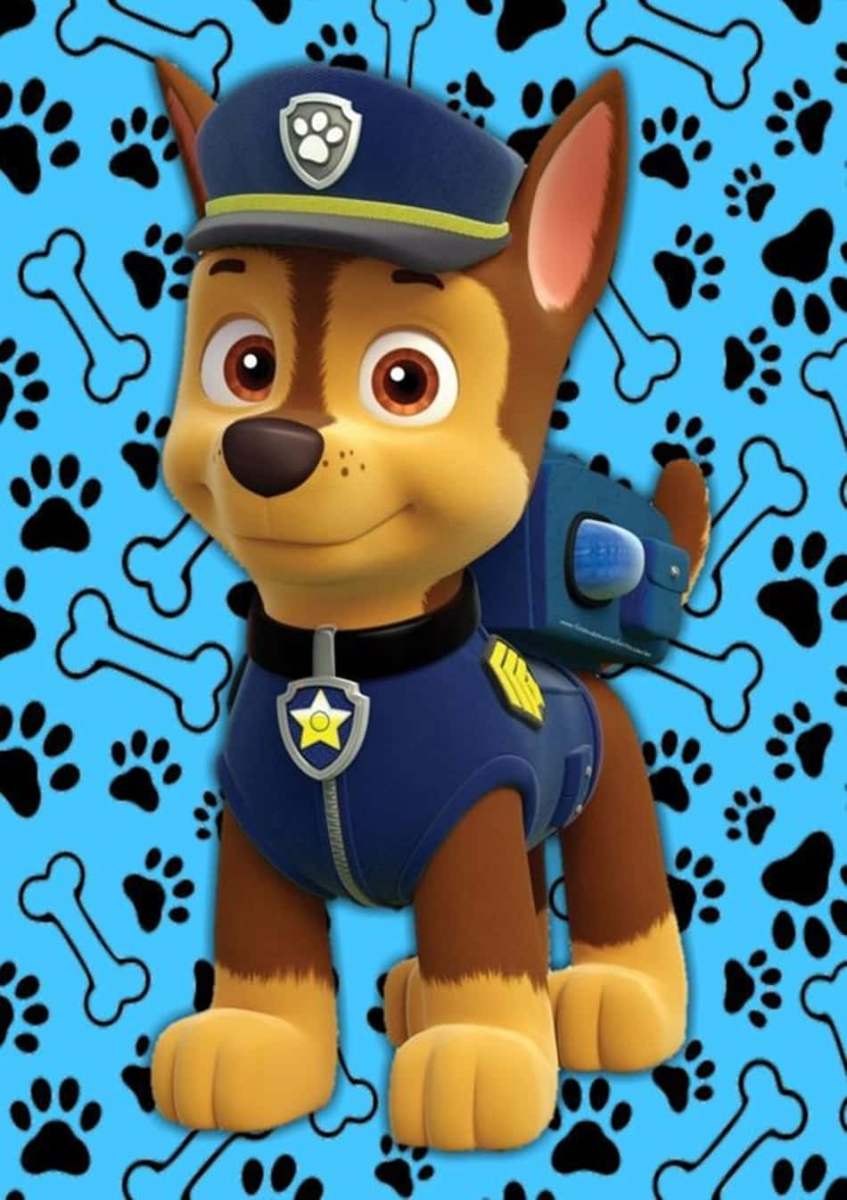 Chase, Paw Patrol, police uniform, HD Phone Wallpaper
