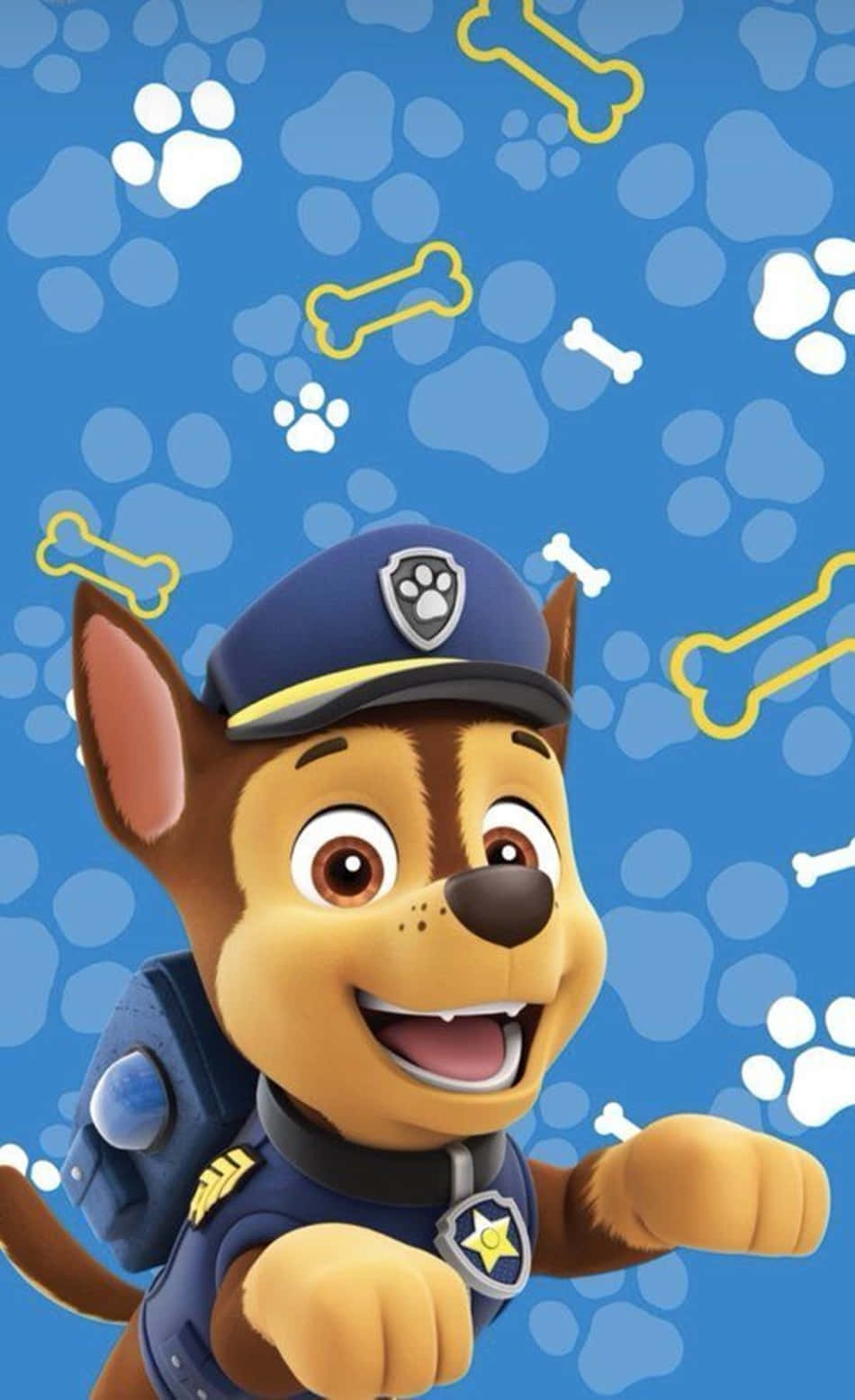 Chase, Paw Patrol, police uniform, HD Phone Wallpaper